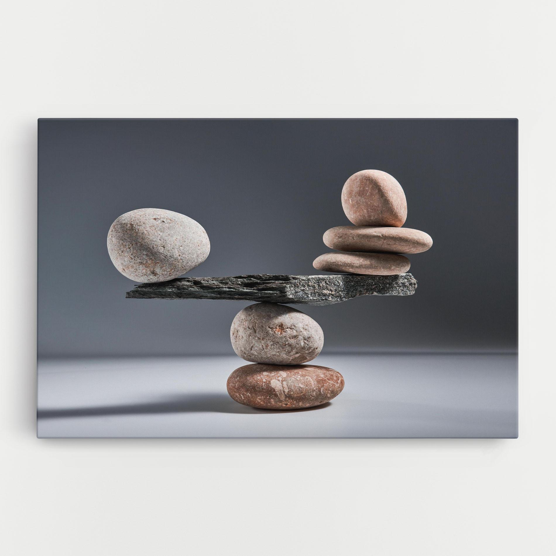 Leinwandbild Balancing Pebbles mockup 0