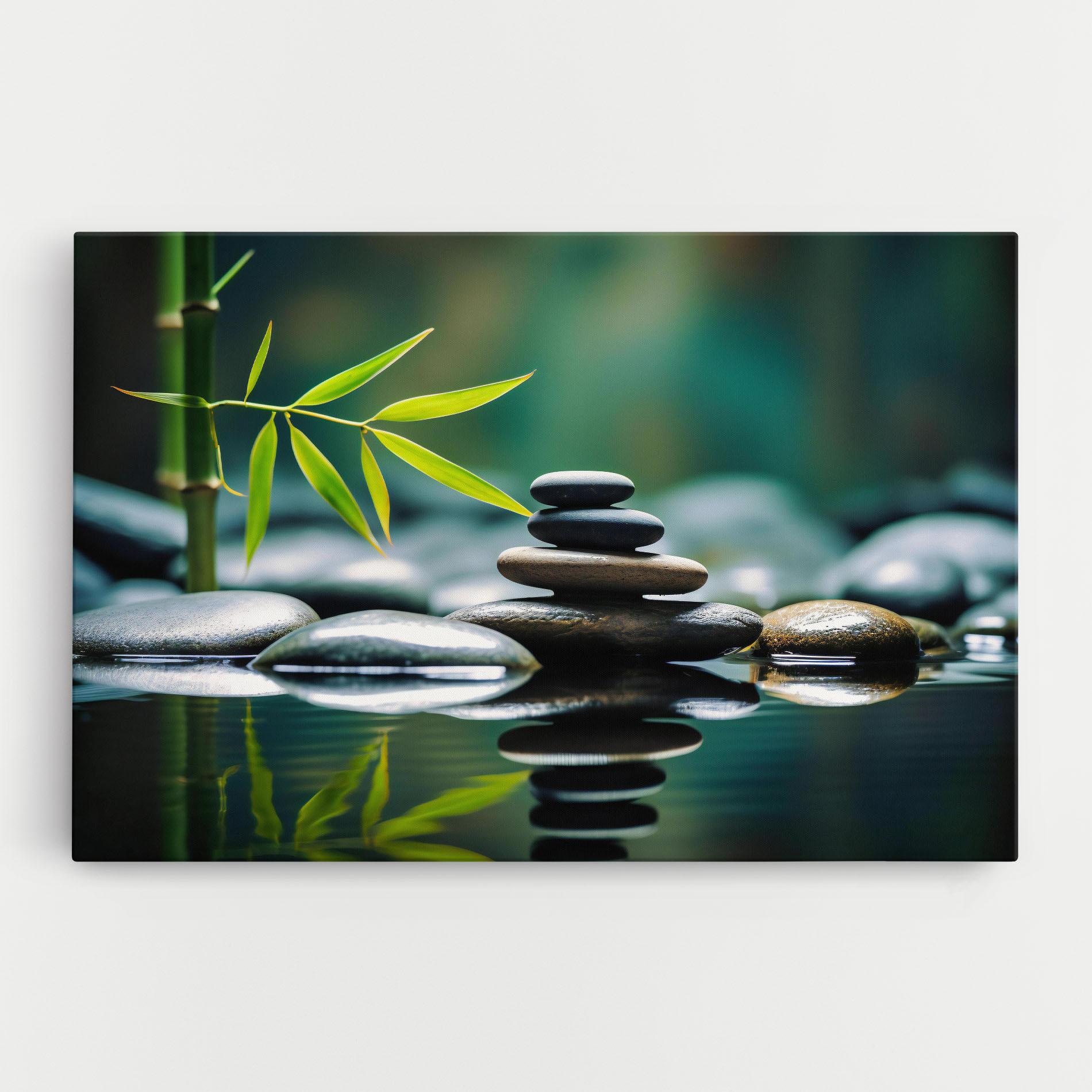 Leinwandbild Bamboo Stones mockup 0
