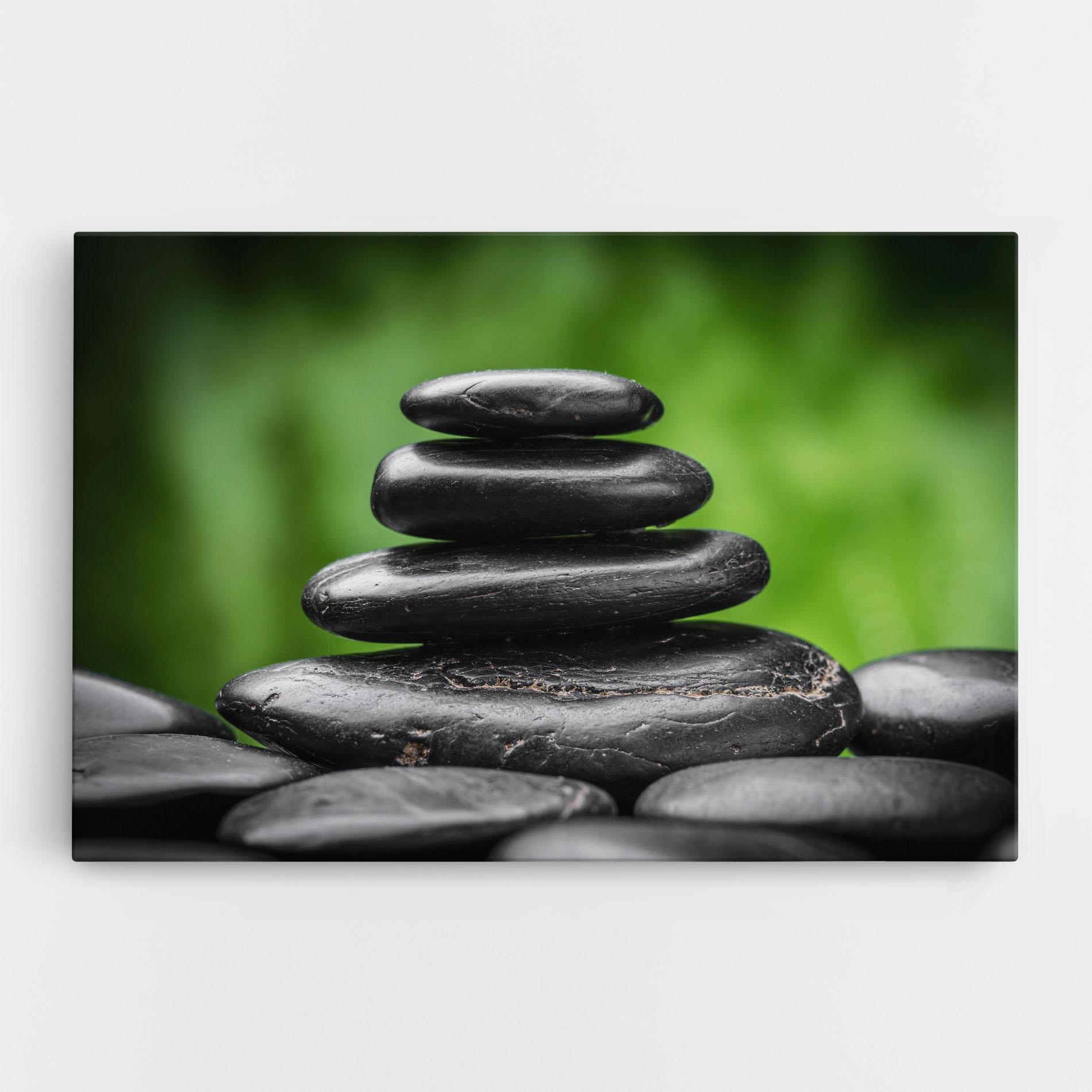 Leinwandbild Black Stone Meditation mockup 0