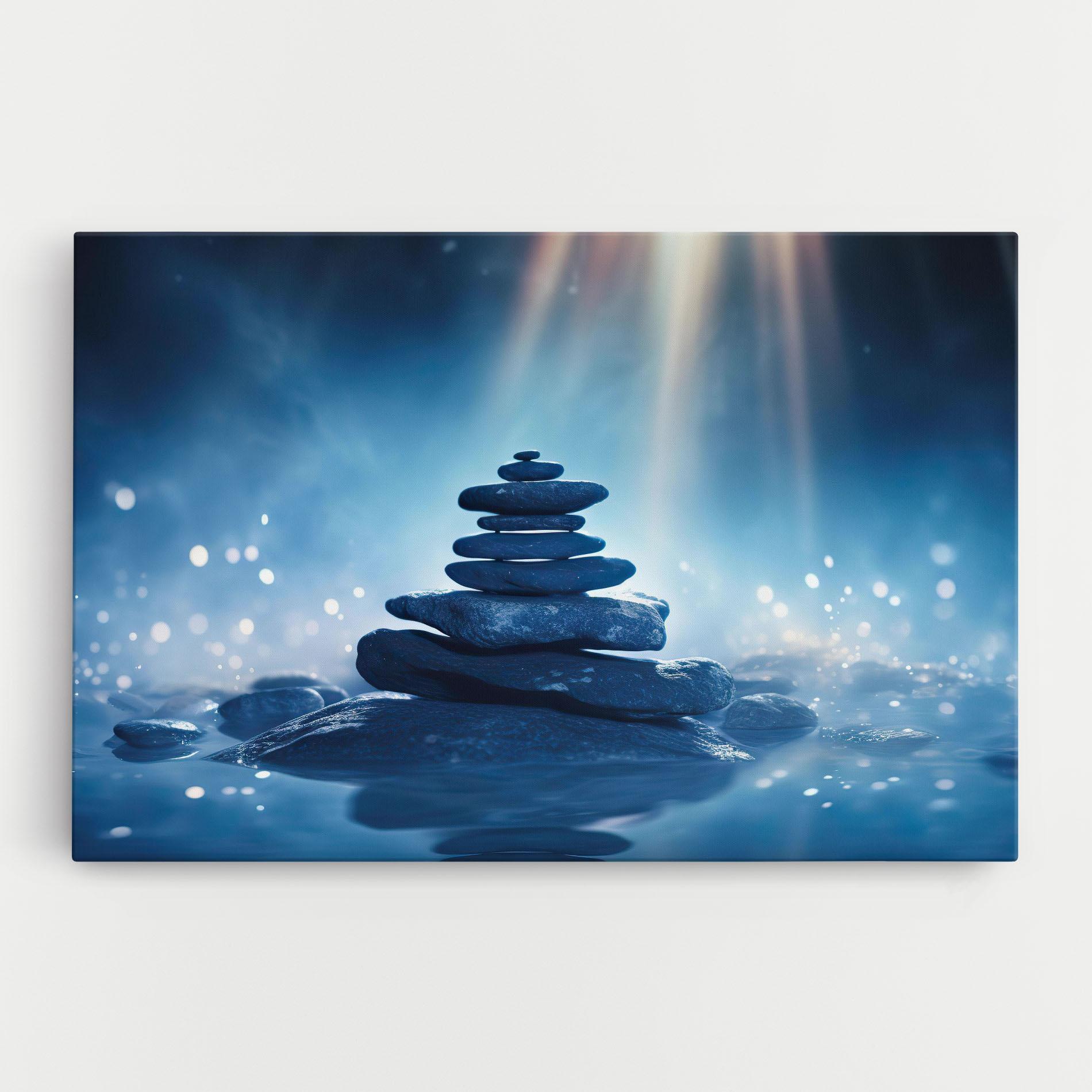 Leinwandbild Blue Light Stone mockup 0