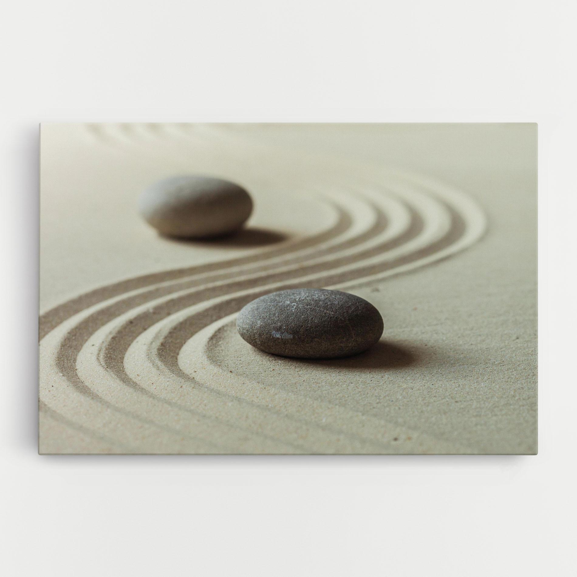 Leinwandbild Cream Sand Stones mockup 0