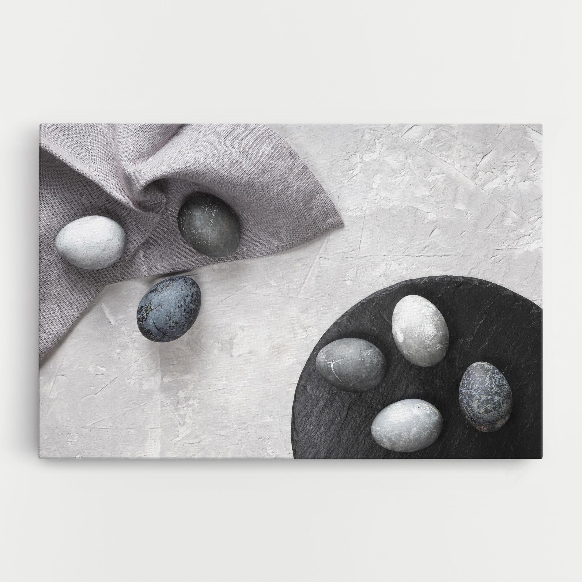 Leinwandbild Eggs Stone mockup 0