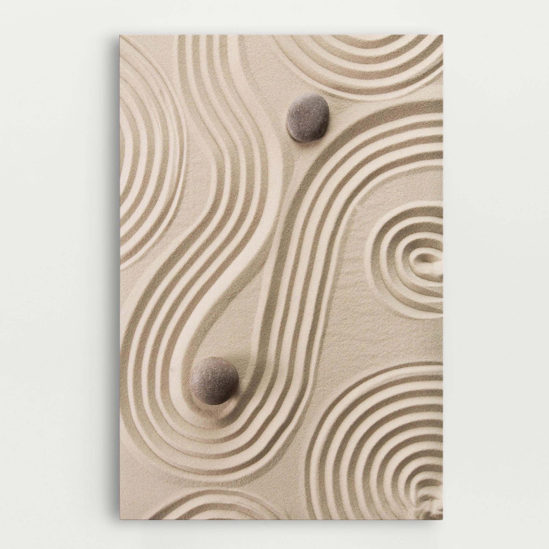 Leinwandbild Cream Zen Stones mockup 0