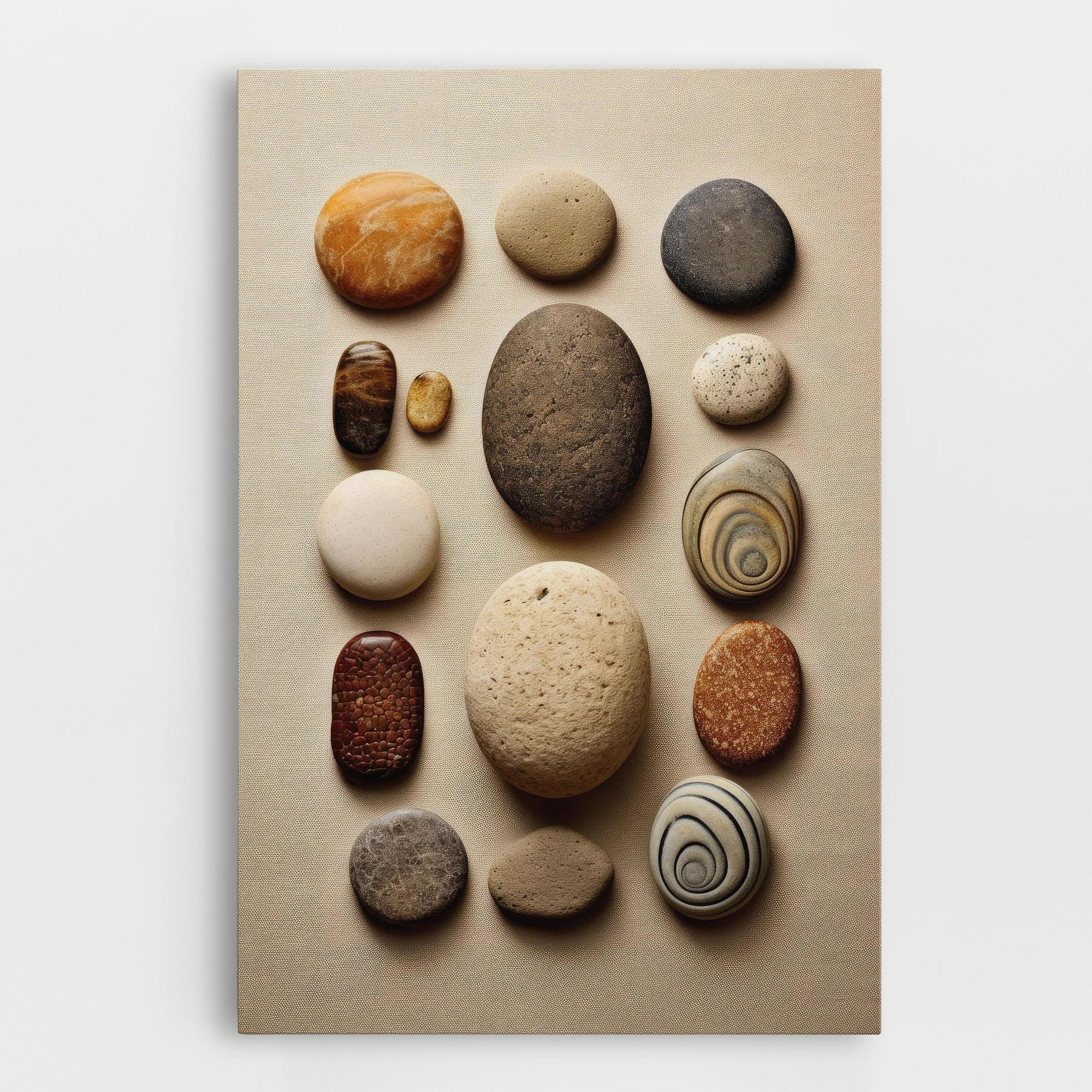 Leinwandbild Massage Stones Sand mockup 0