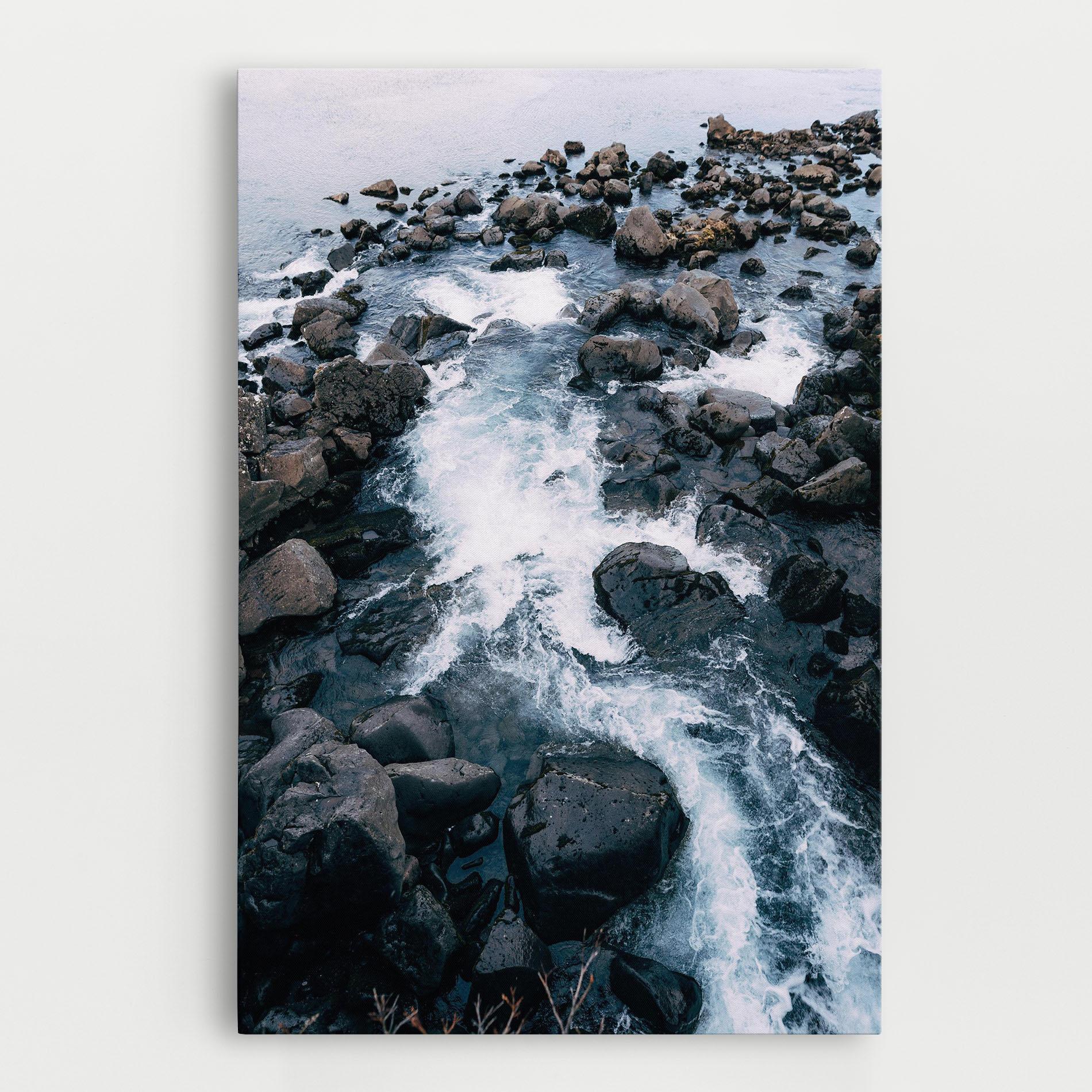 Leinwandbild Mountain River Rock mockup 0