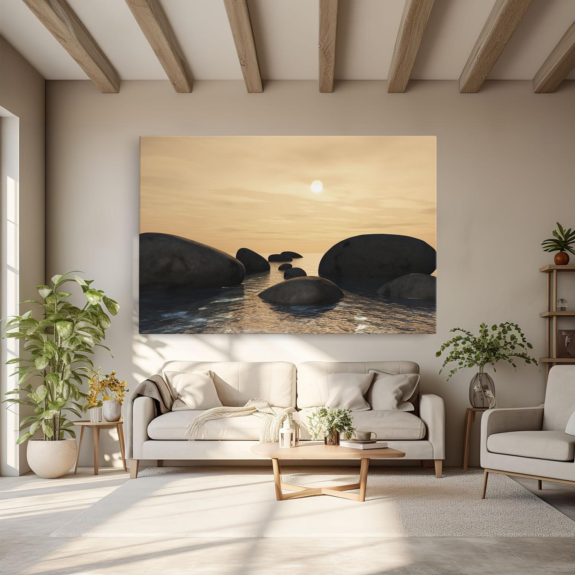 Leinwandbild Peace Rock mockup 6