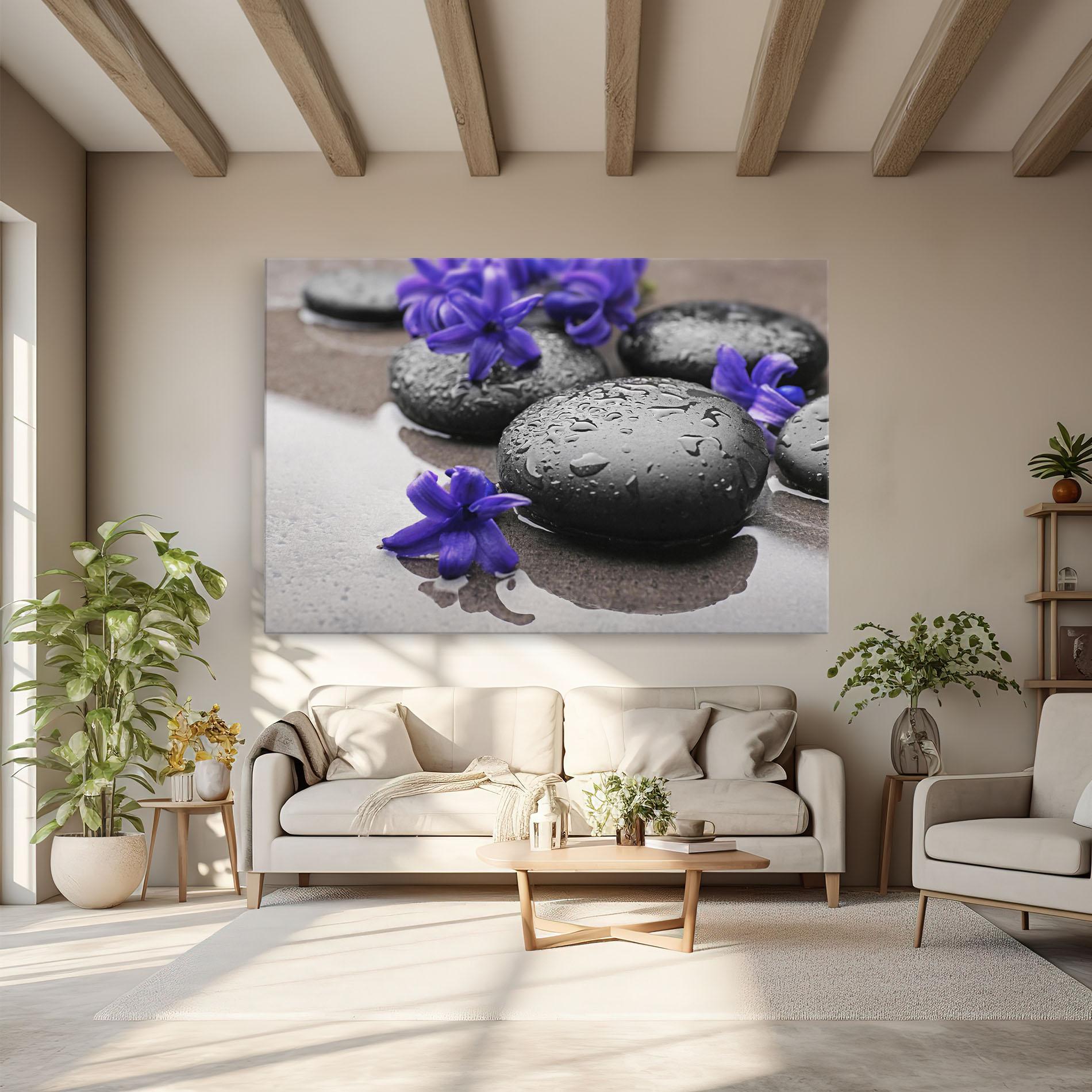 Leinwandbild Spa Purple Rock mockup 6