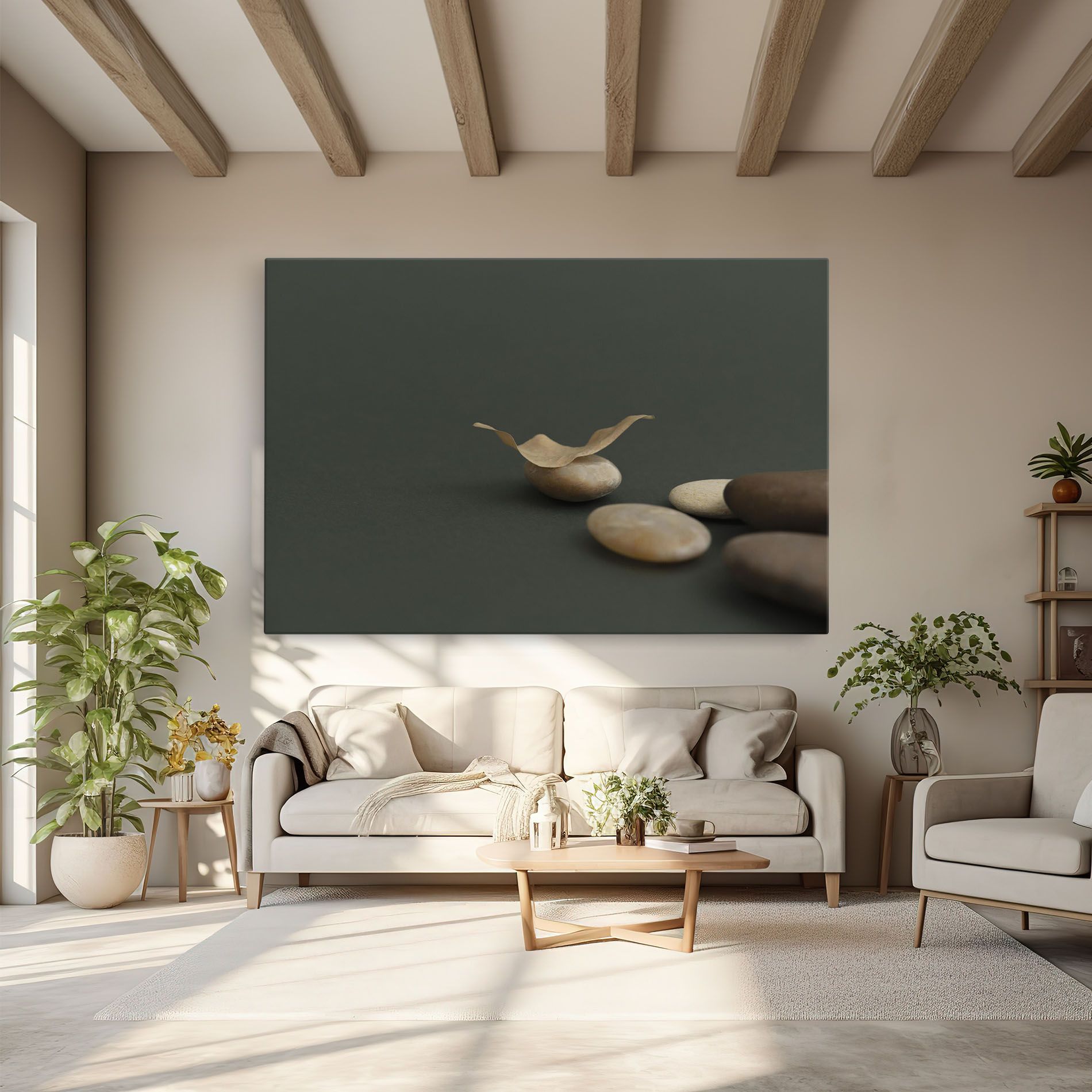 Zen Stones On Green mockup 6