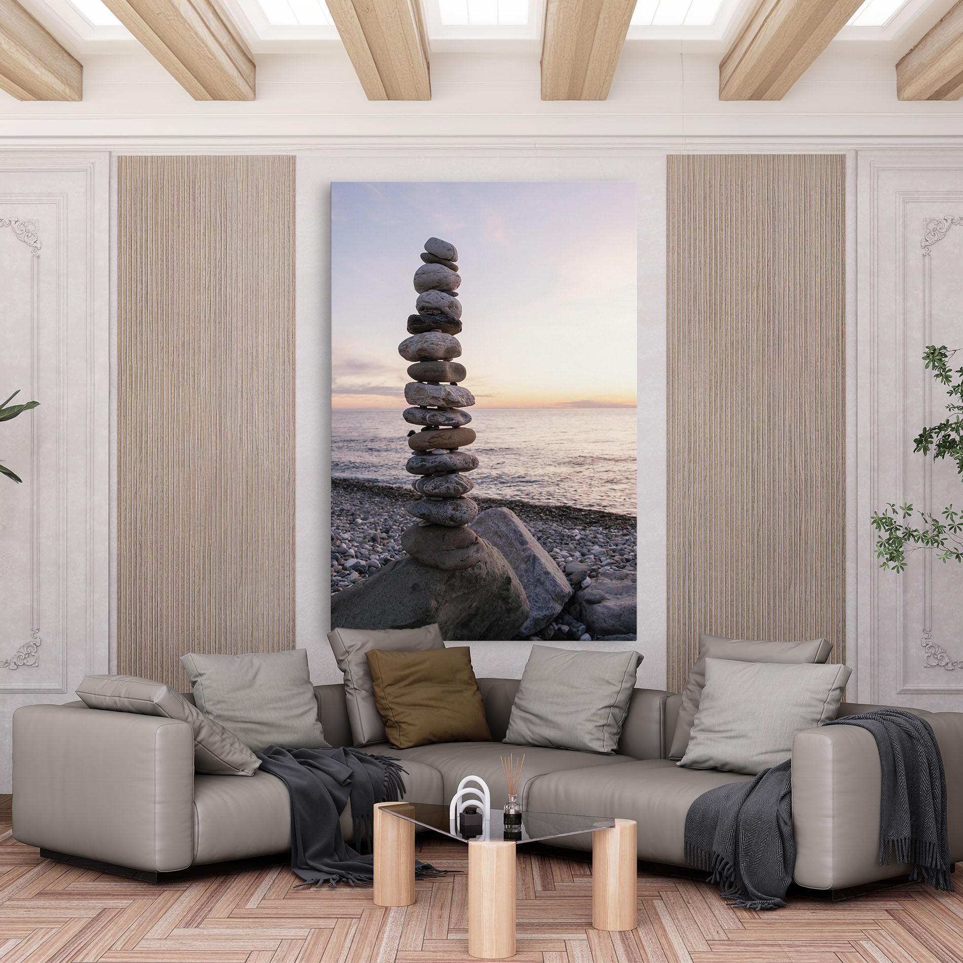 Leinwandbild Pebbles Seaside mockup 6