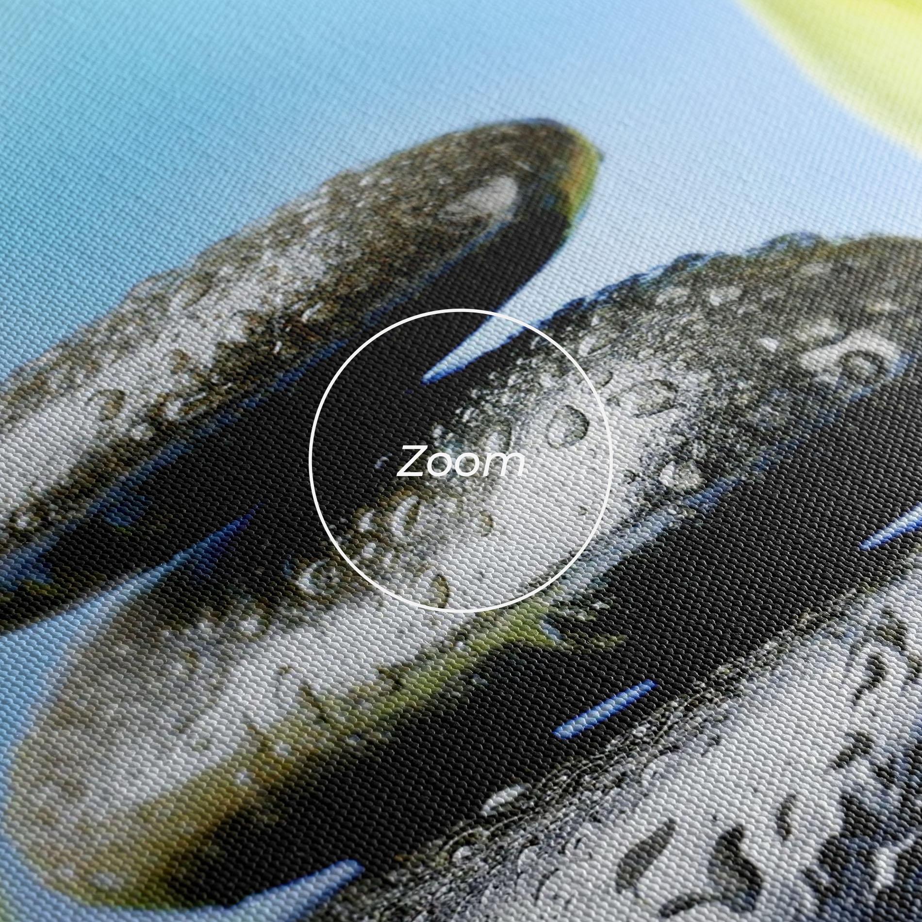 Leinwandbild Blooming Orchid Stone mockup 3