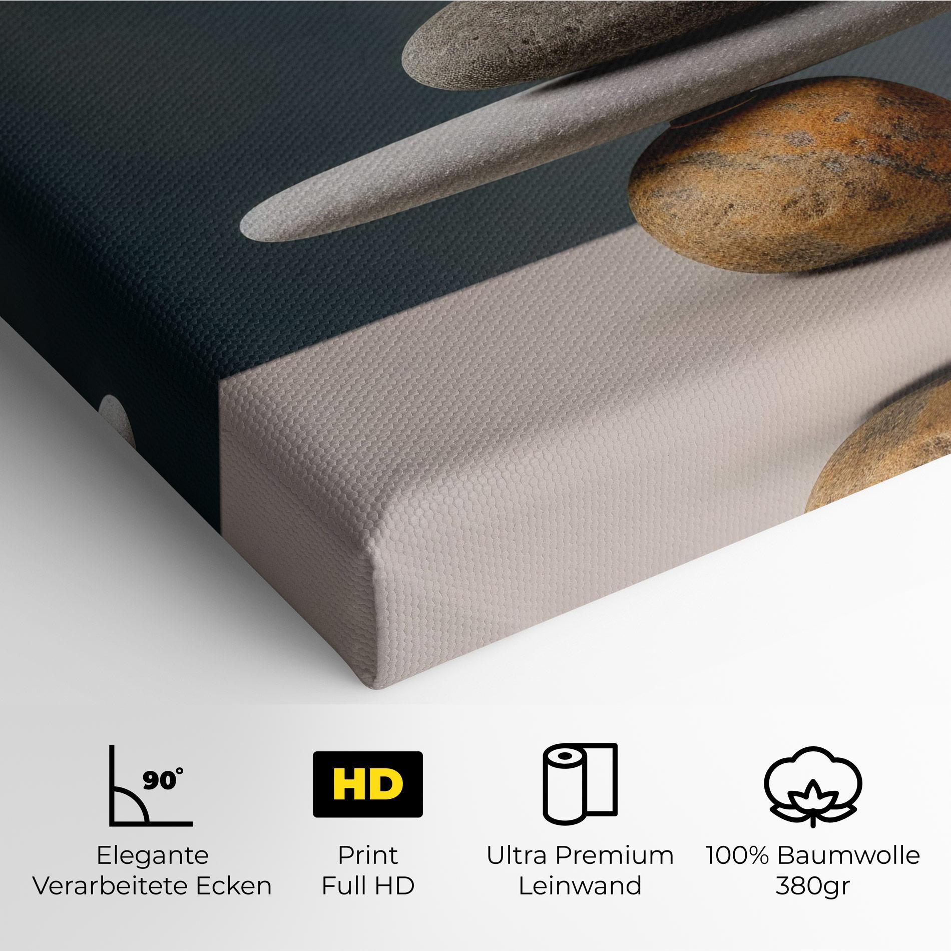 Leinwandbild Balance Pebbles Pyramid mockup 4