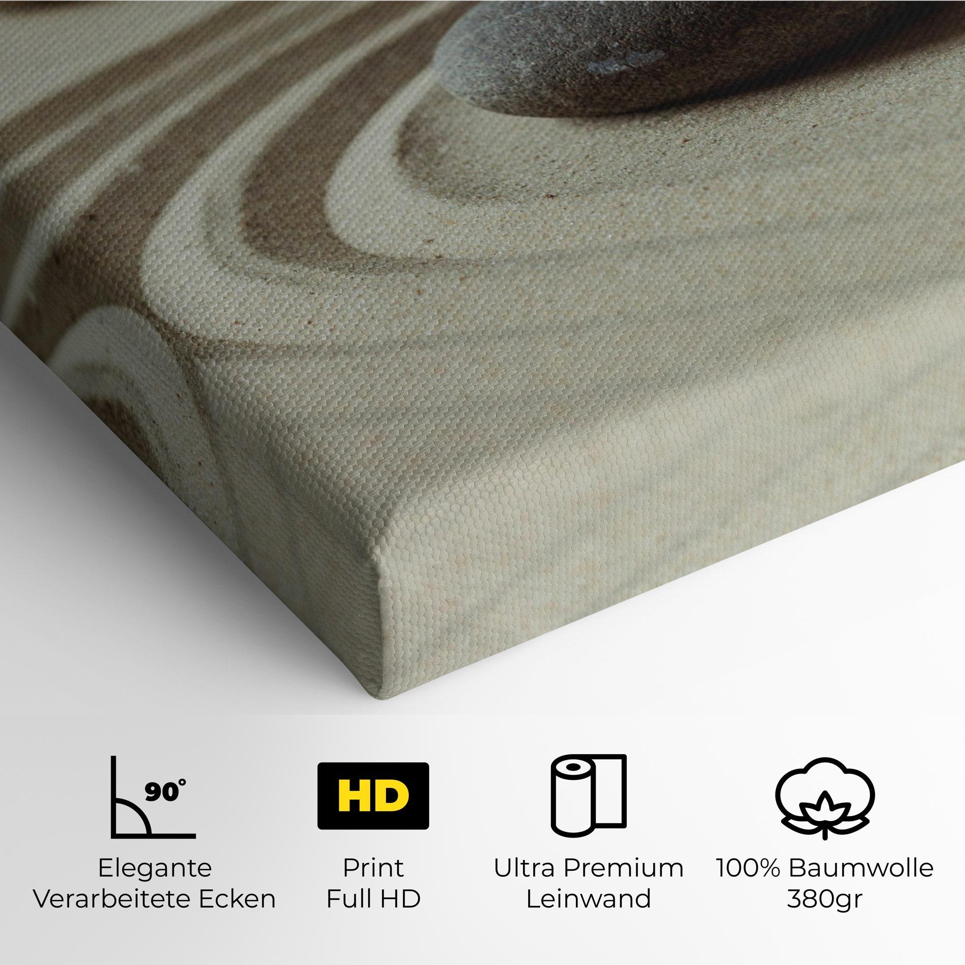 Leinwandbild Cream Sand Stones mockup 4