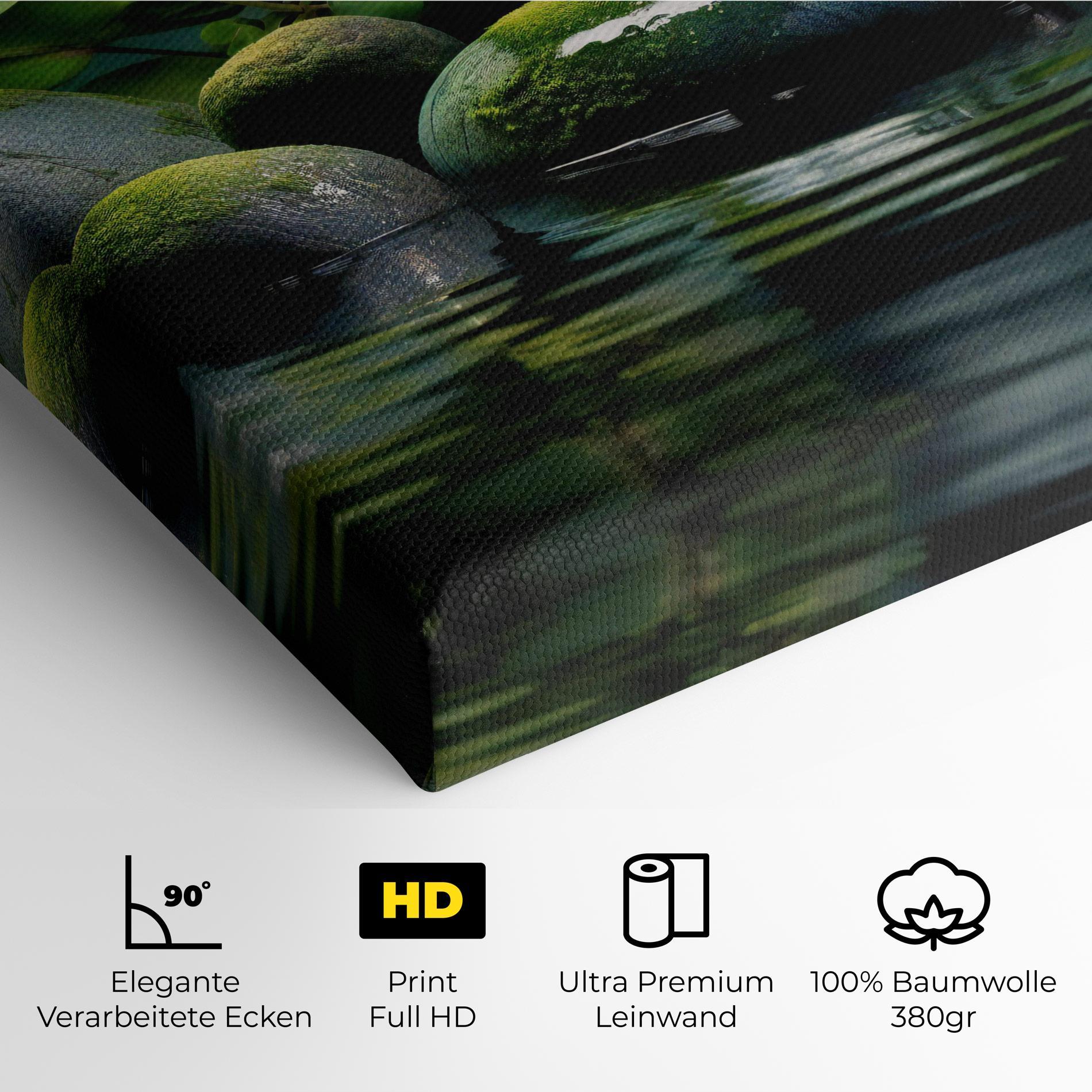 Leinwandbild Green Stone Nature mockup 4