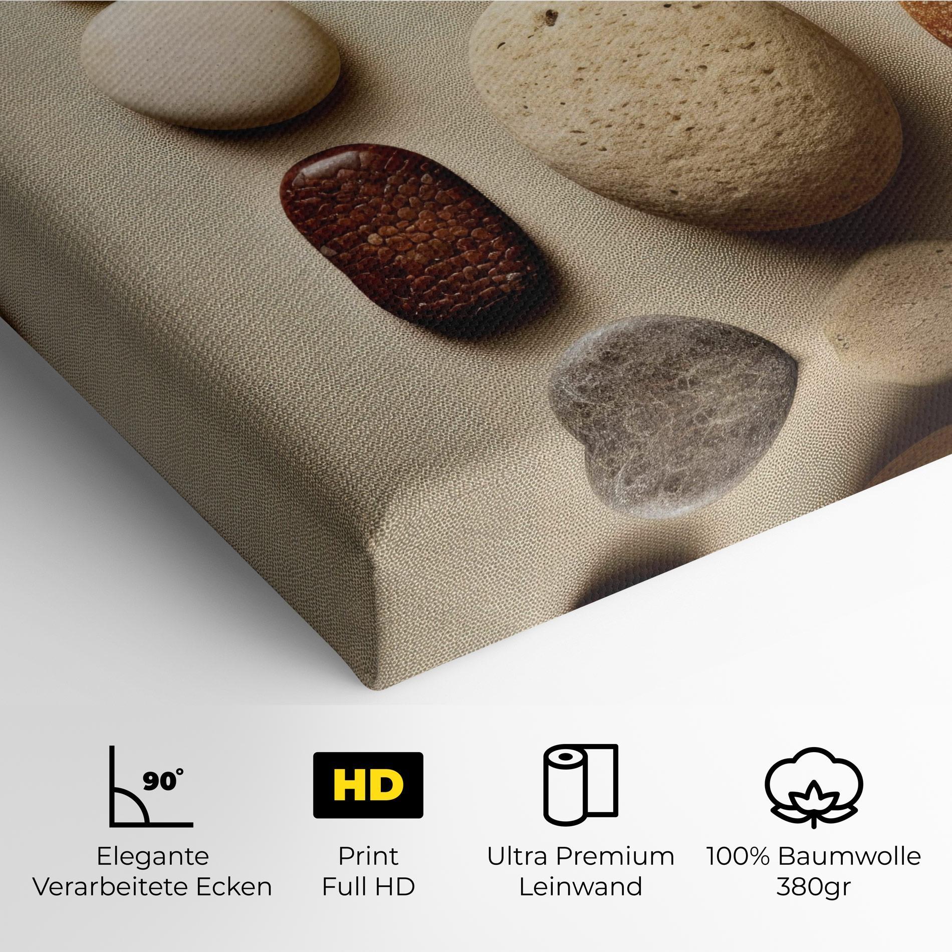 Leinwandbild Massage Stones Sand mockup 4