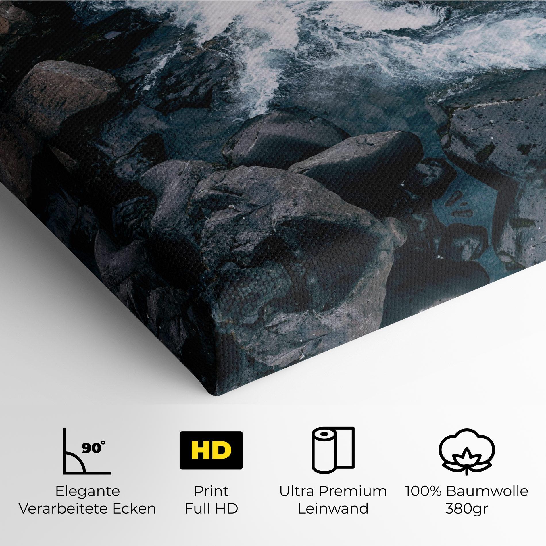 Leinwandbild Mountain River Rock mockup 4