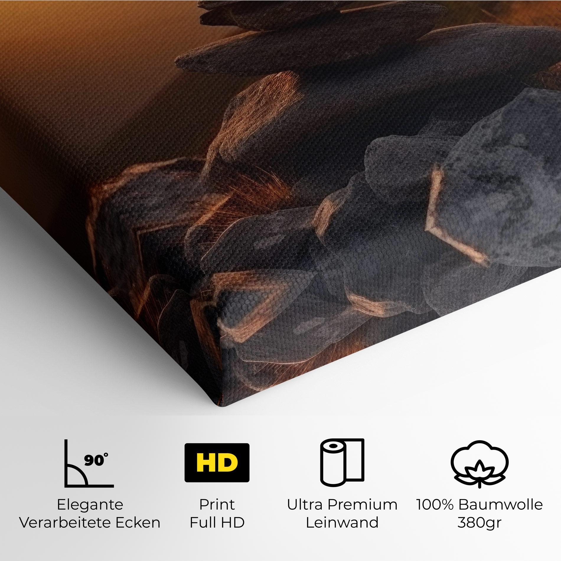 Leinwandbild Nature Sunset Stones mockup 4