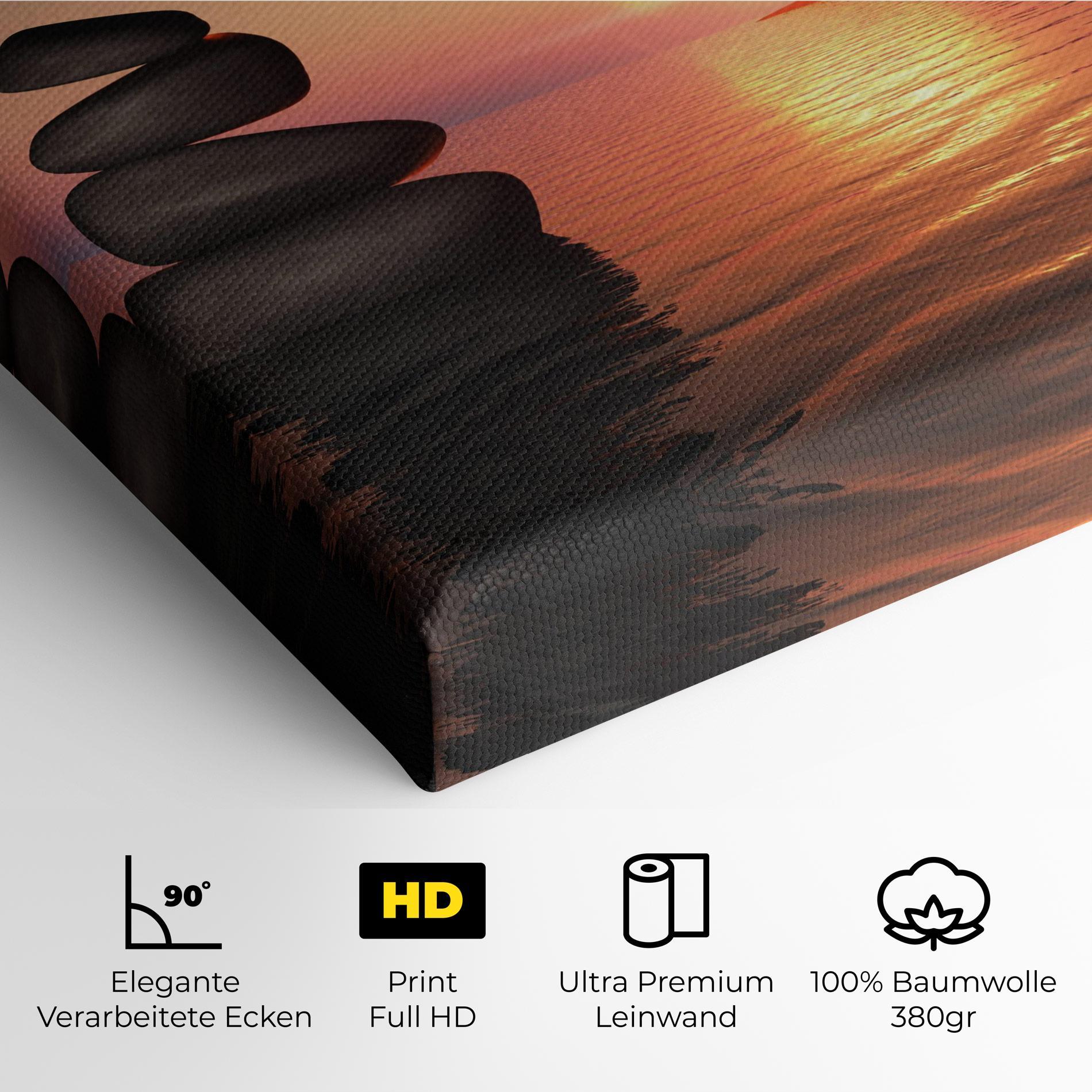 Leinwandbild Peace And Sunset mockup 4