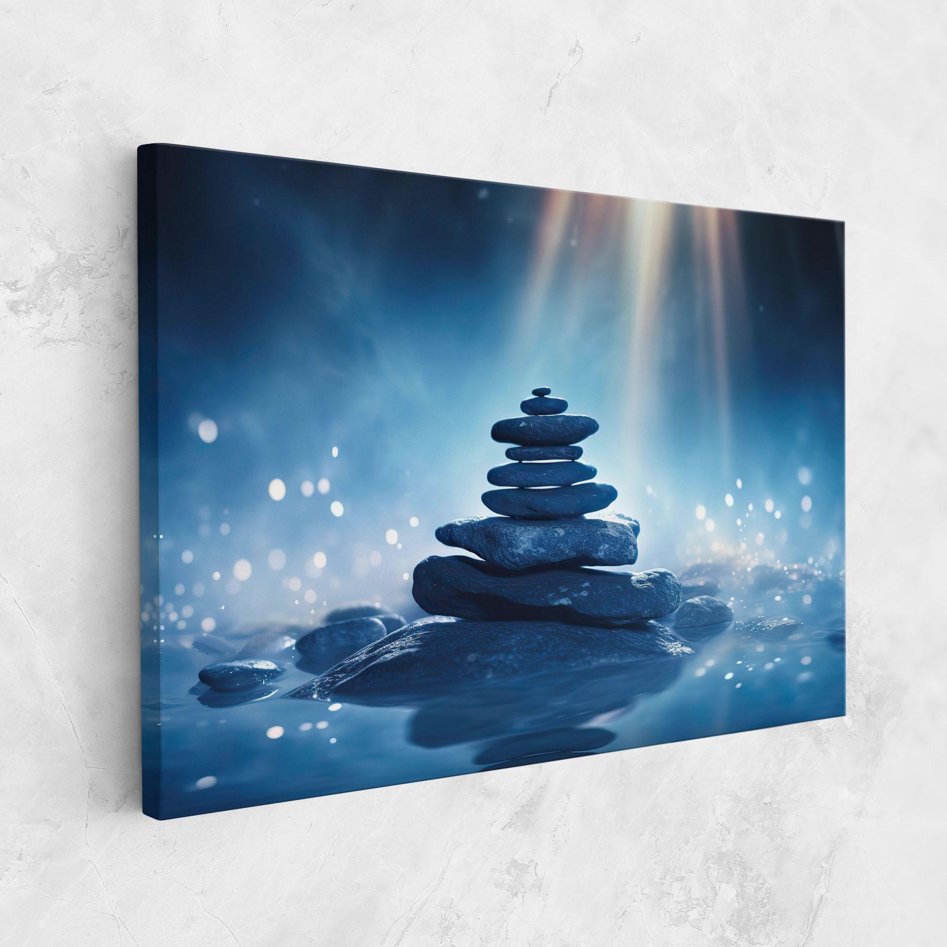 Leinwandbild Blue Light Stone mockup 1