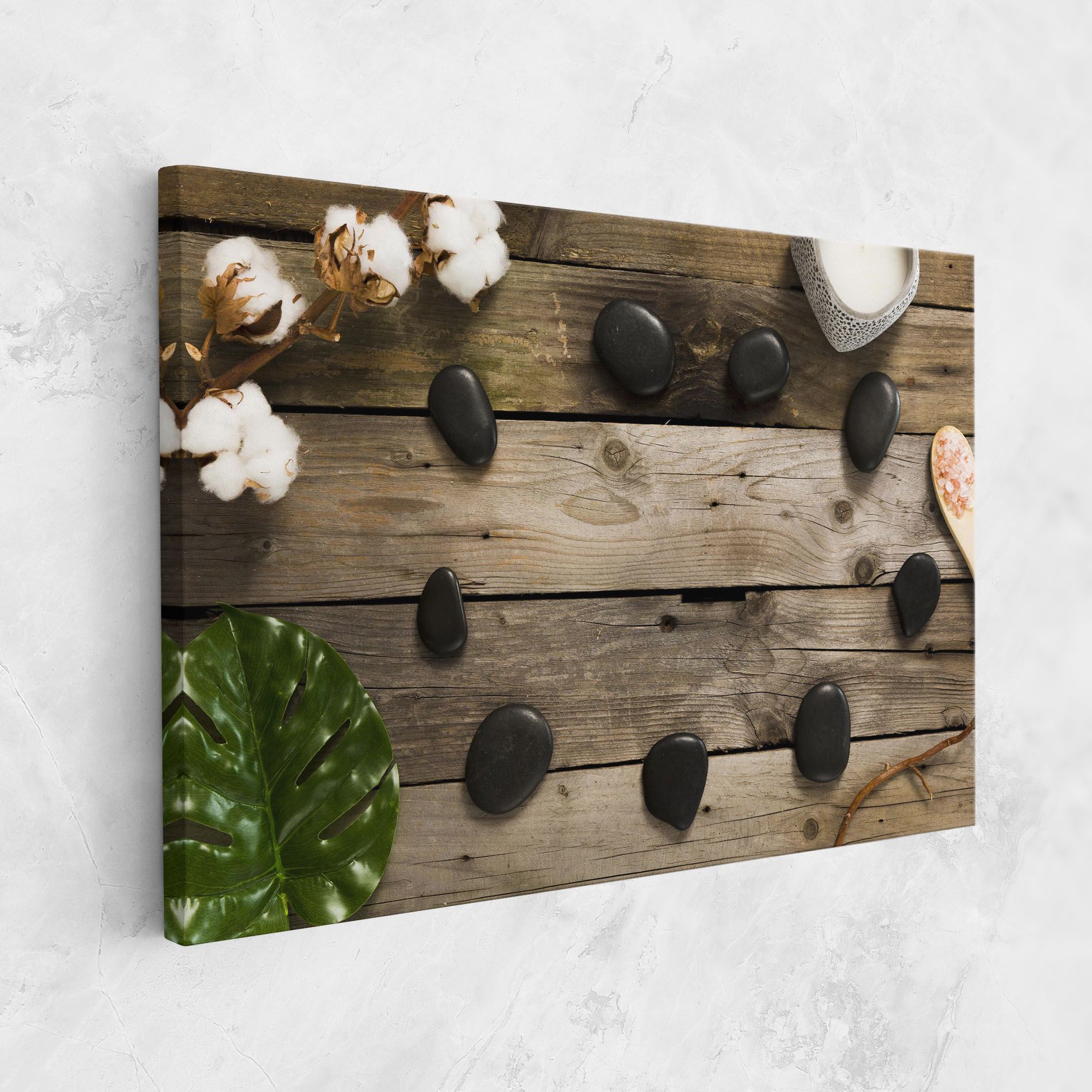 Cotton Flowers Stones mockup 1