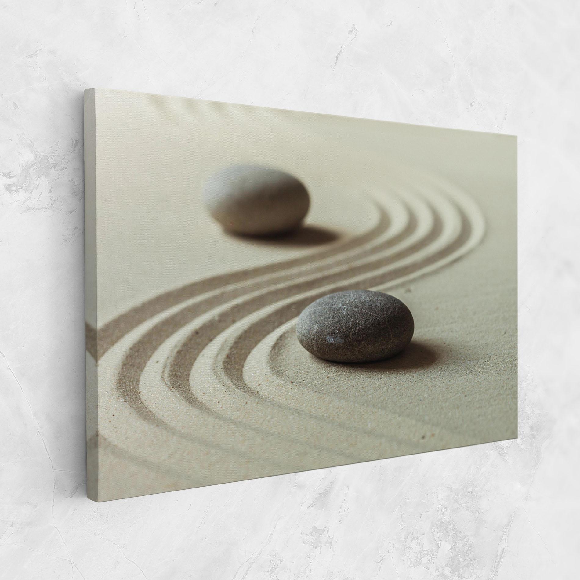 Leinwandbild Cream Sand Stones mockup 1