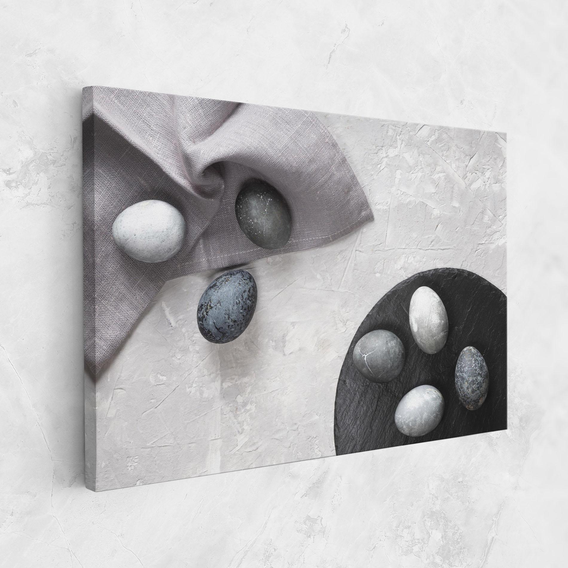 Leinwandbild Eggs Stone mockup 1