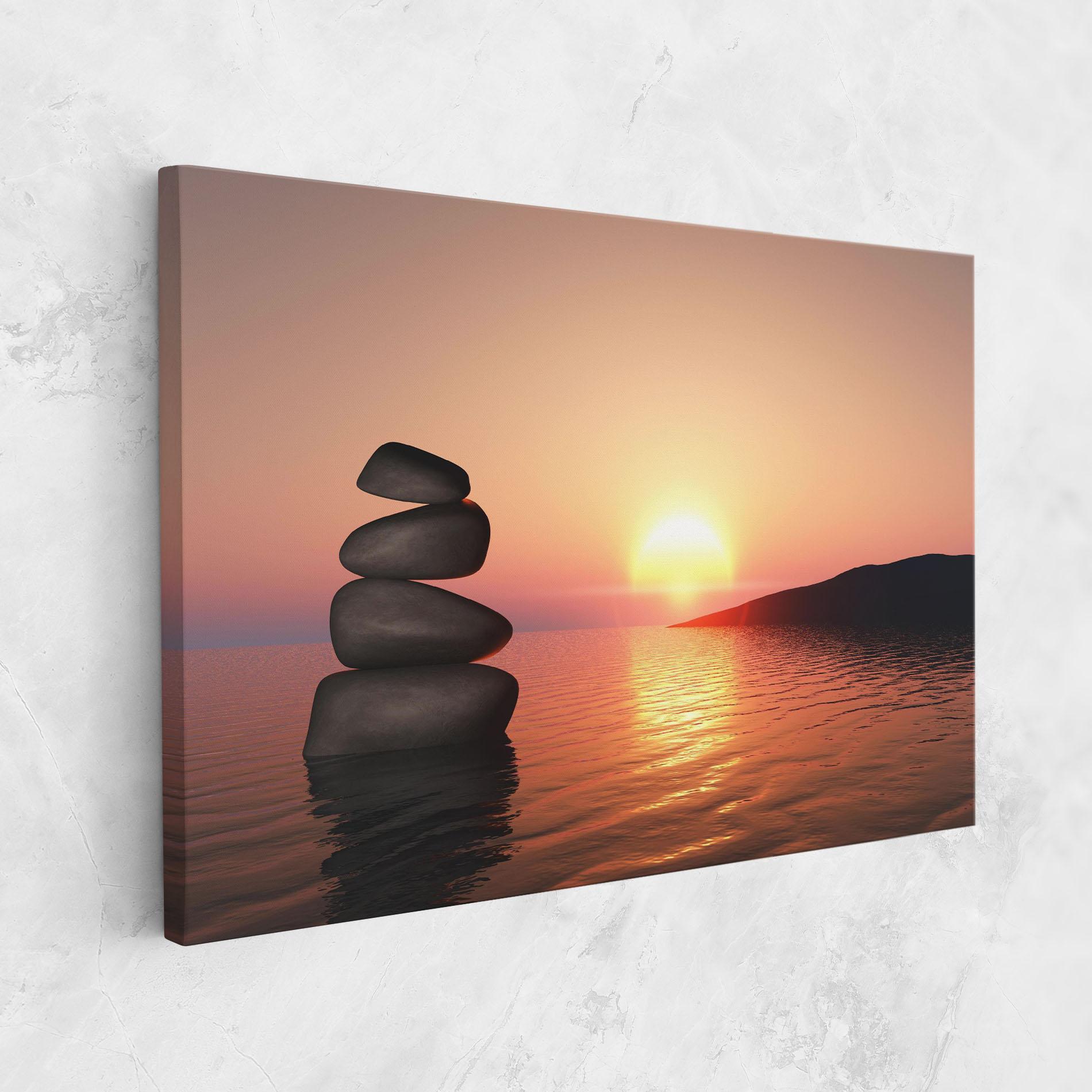 Leinwandbild Peace And Sunset mockup 1