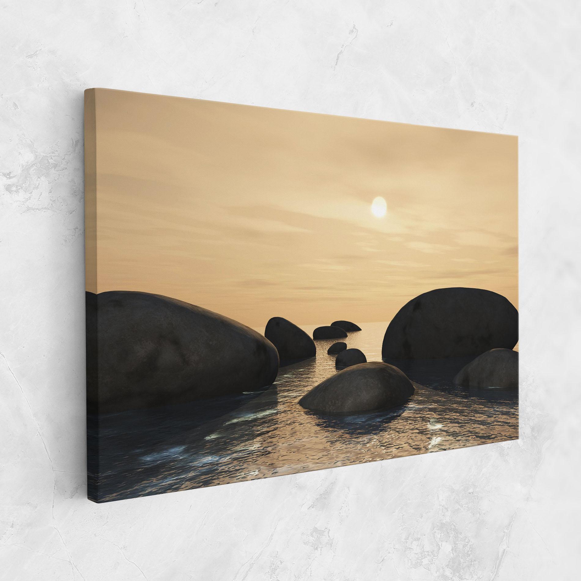 Leinwandbild Peace Rock mockup 1