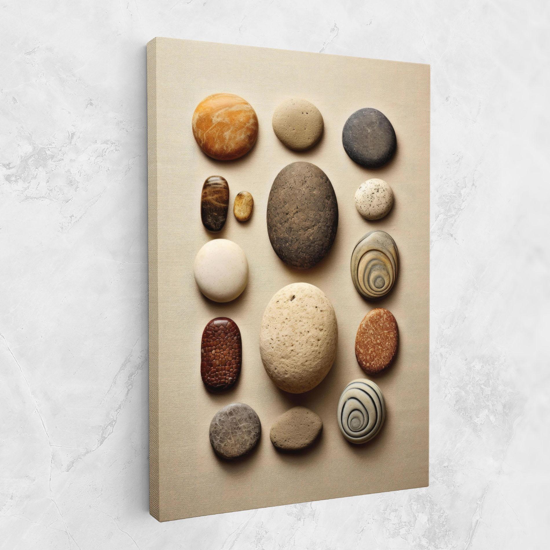 Leinwandbild Massage Stones Sand mockup 1