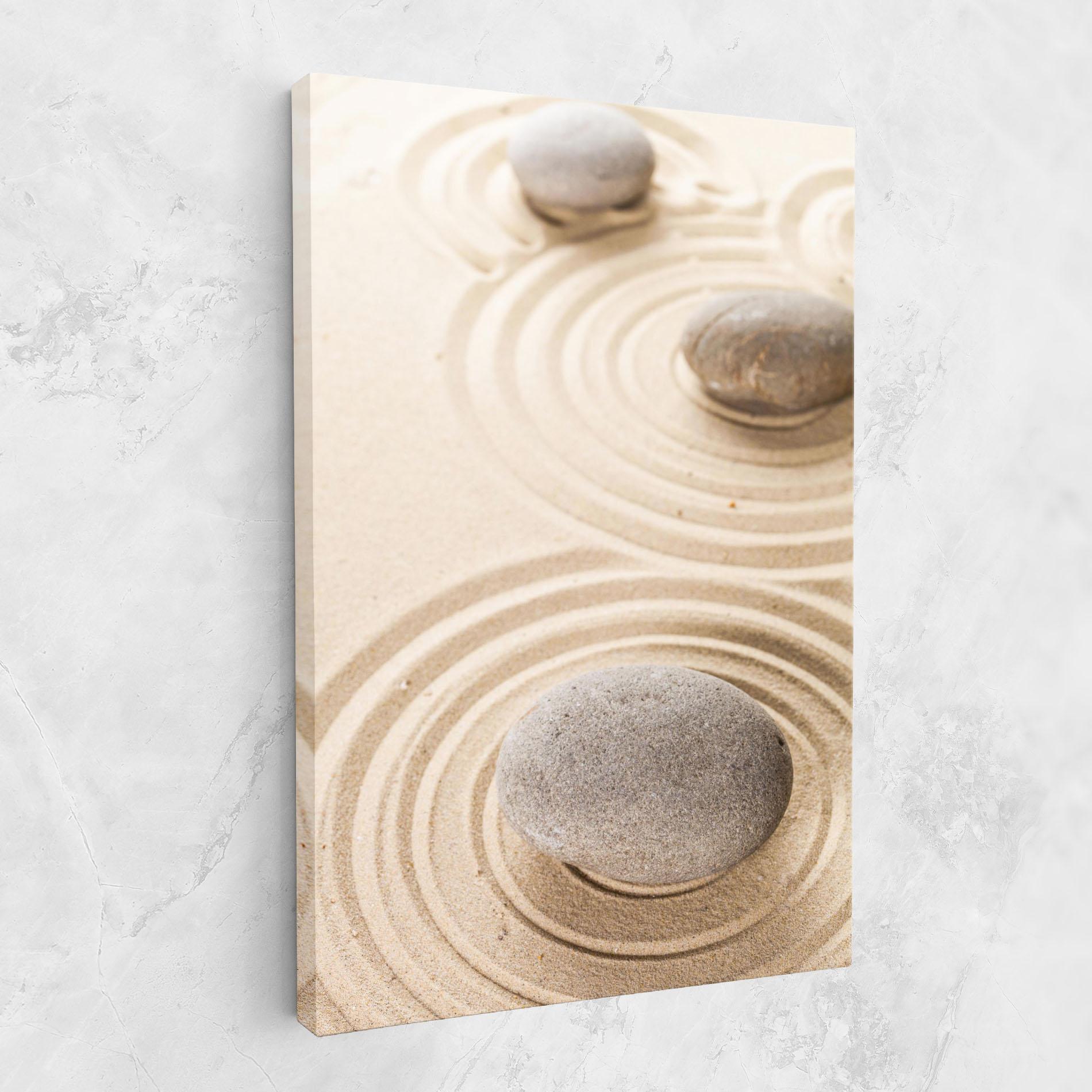Leinwandbild Meditation Cream Stone mockup 1