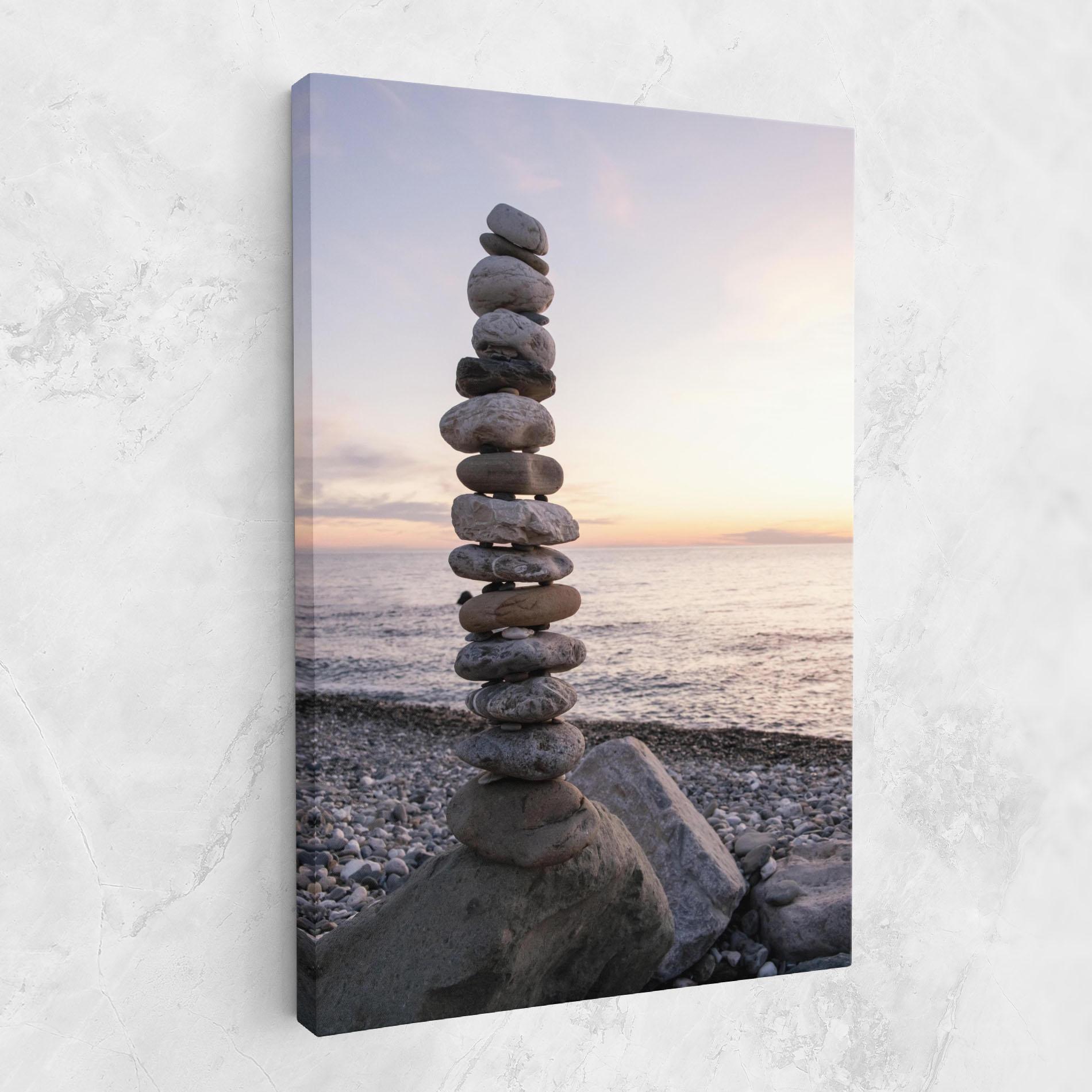 Leinwandbild Pebbles Seaside mockup 1