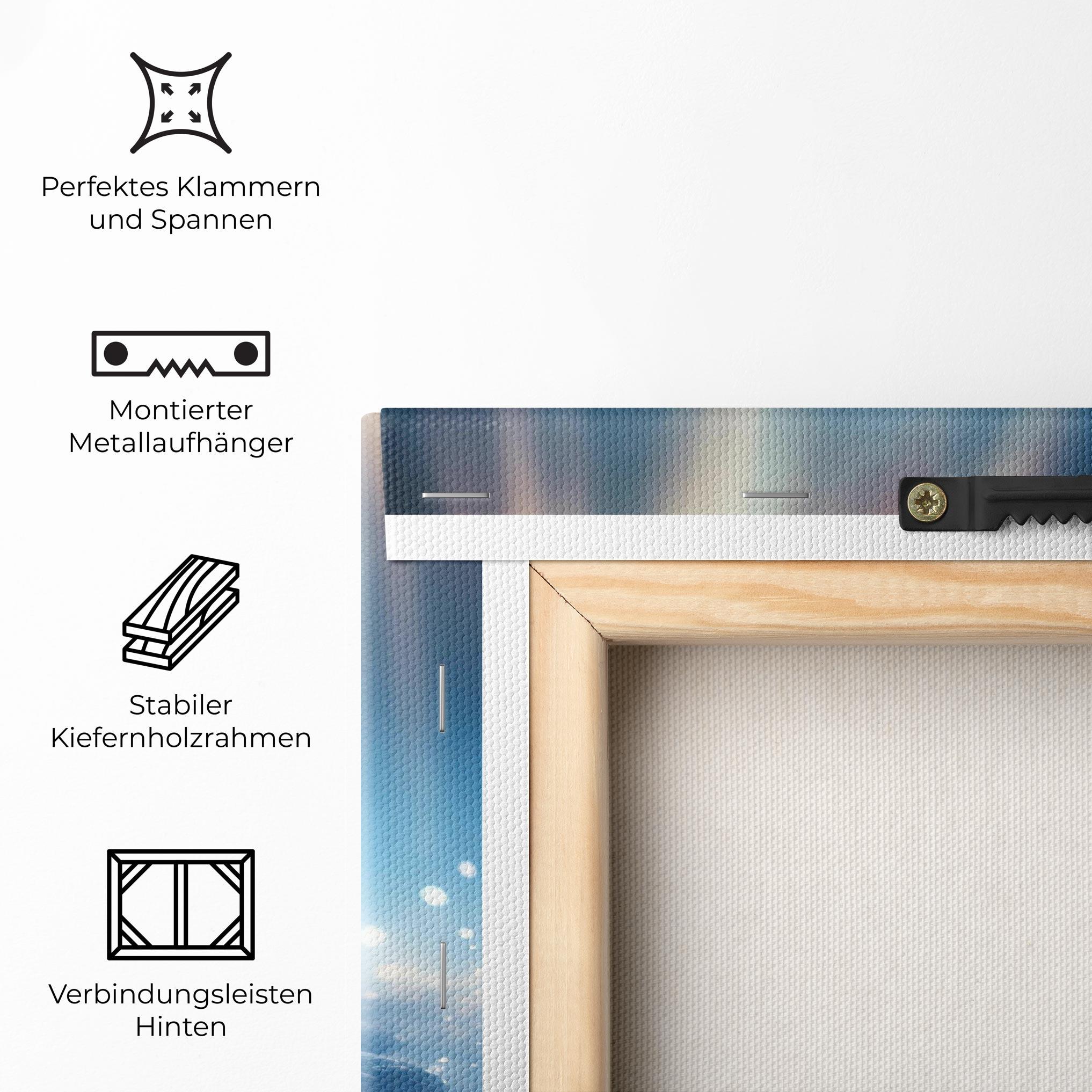 Leinwandbild Blue Light Stone mockup 5