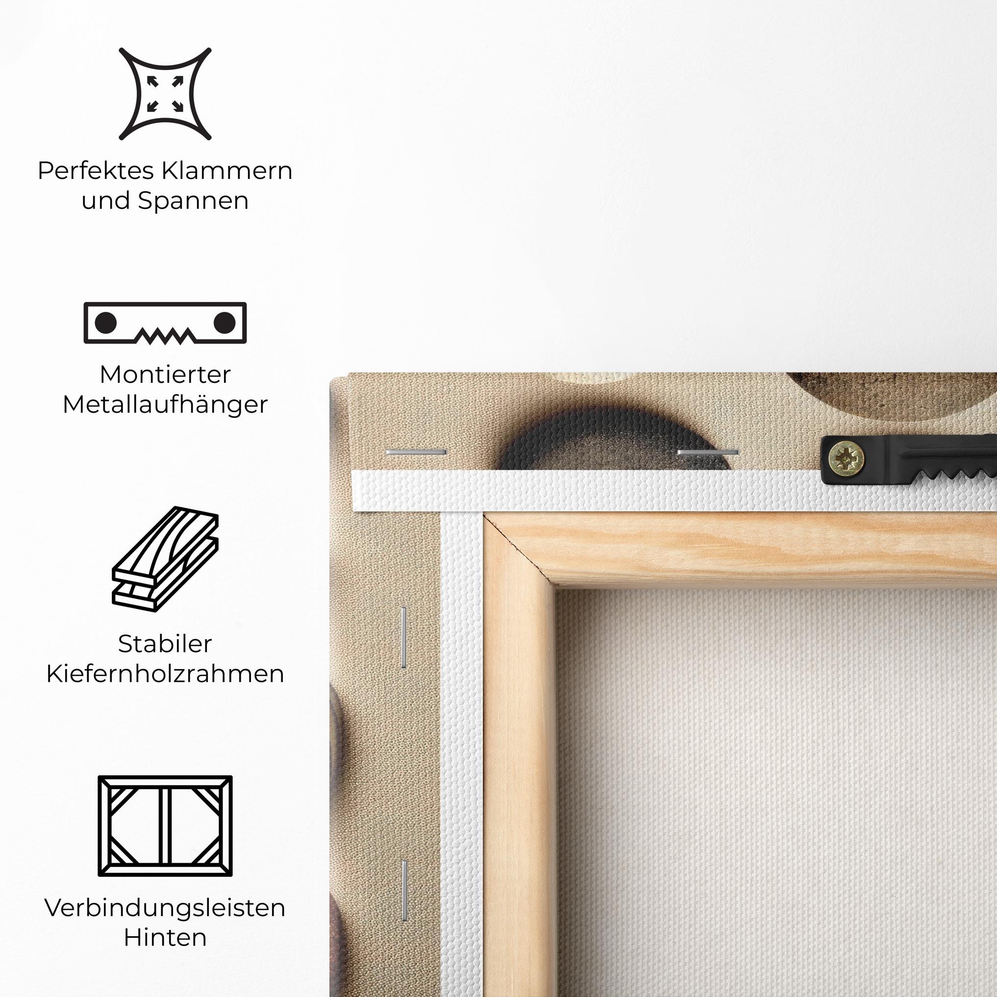 Leinwandbild Massage Stones Sand mockup 5