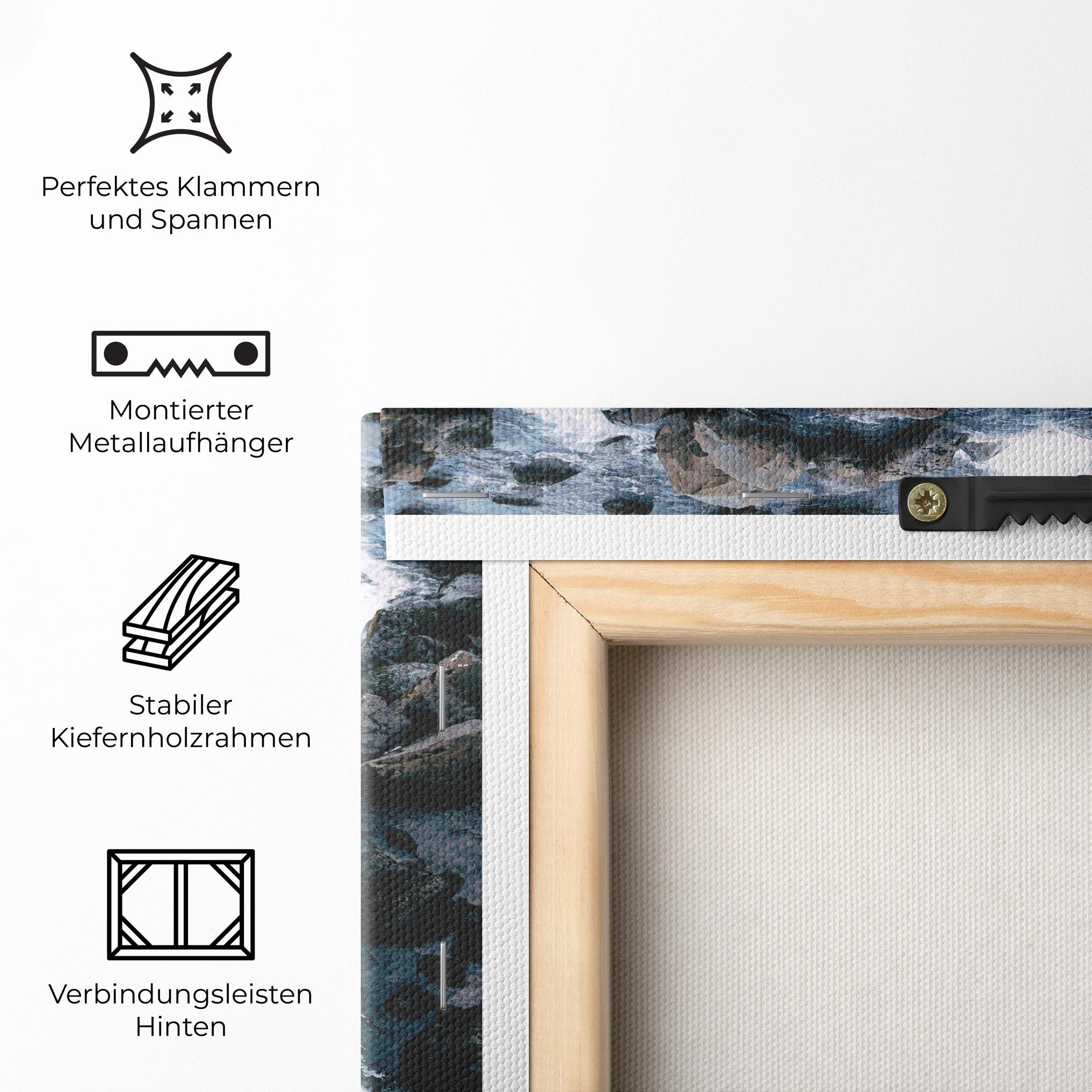 Leinwandbild Mountain River Rock mockup 5