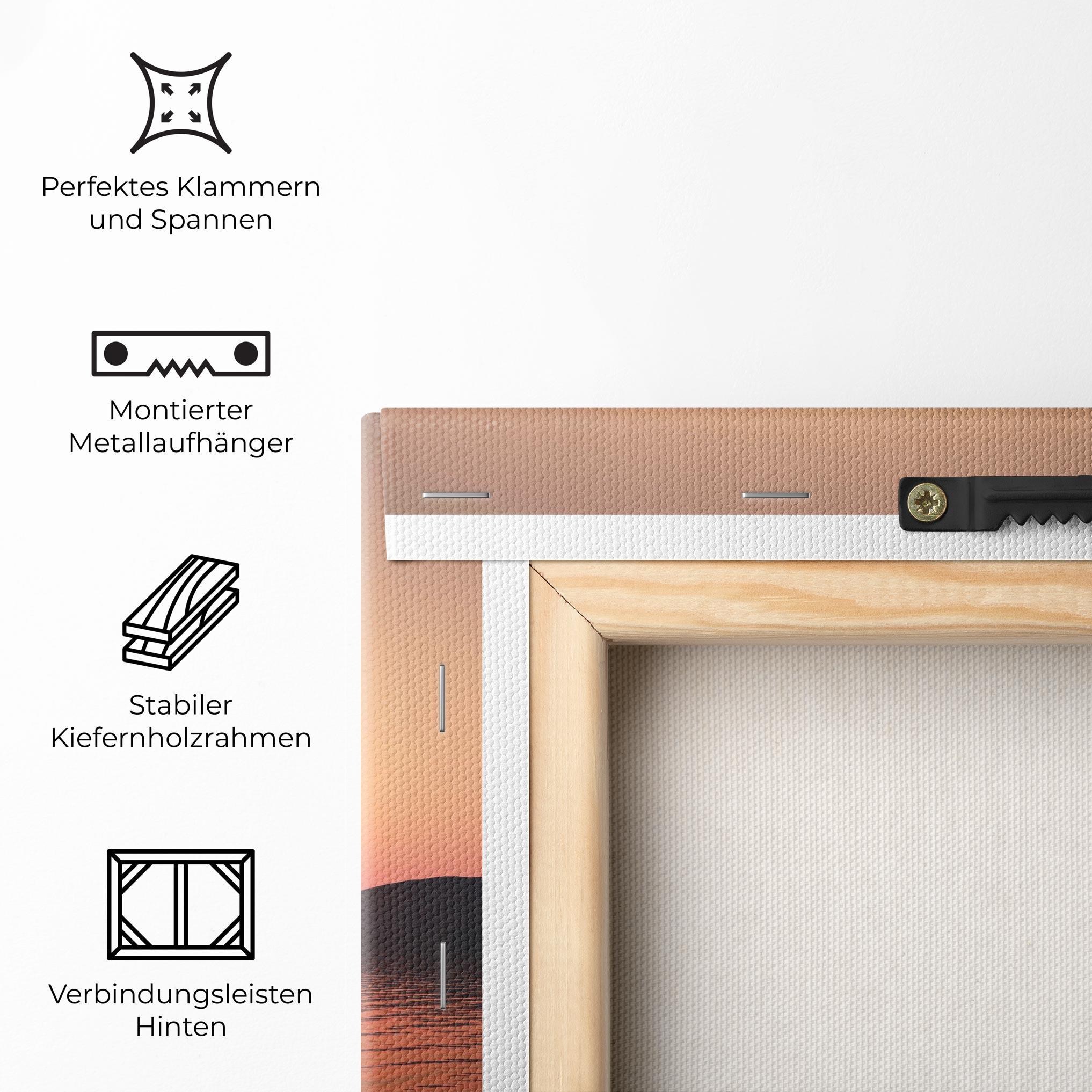 Leinwandbild Peace And Sunset mockup 5