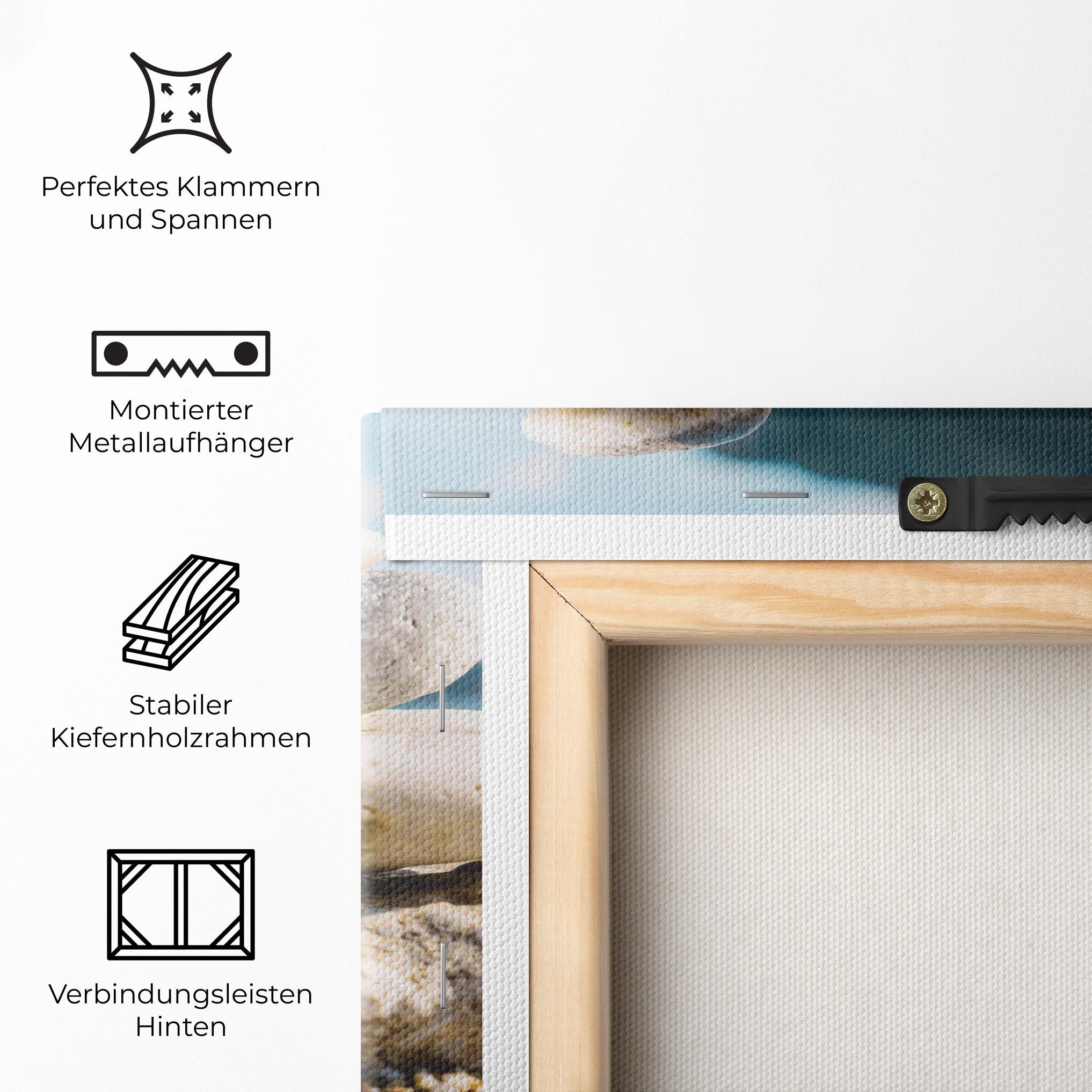 Leinwandbild Pyramid Stones Beach mockup 5