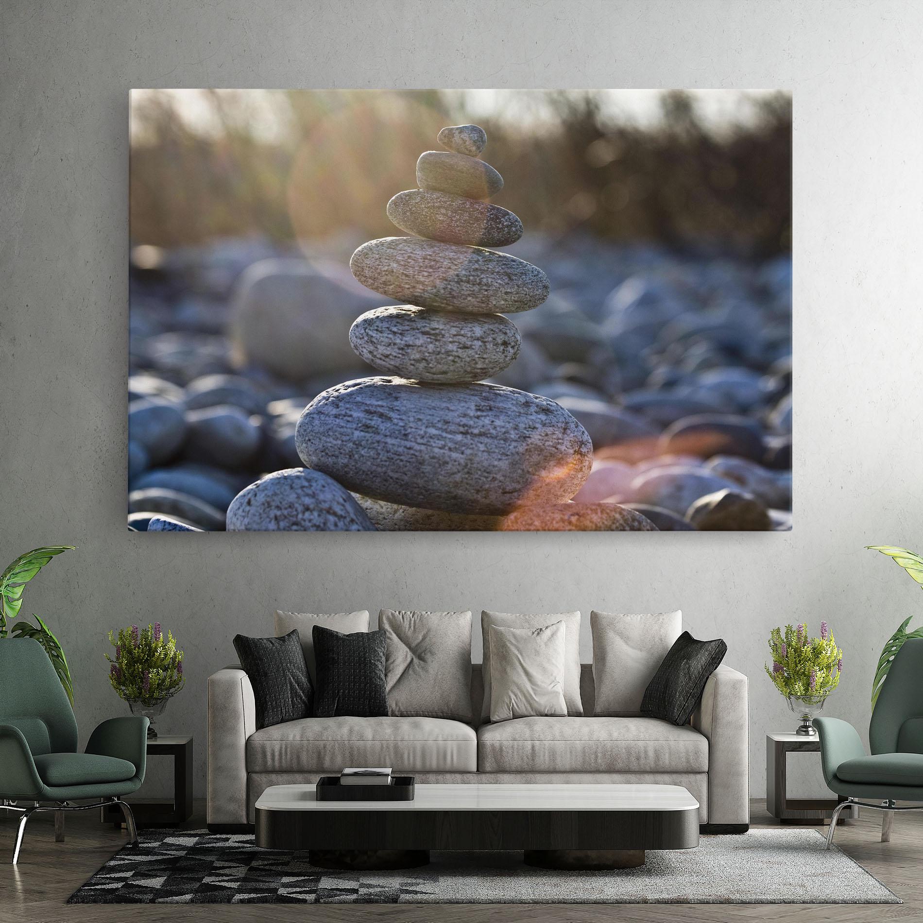 Leinwandbild Closeup Shot Rocks mockup 7