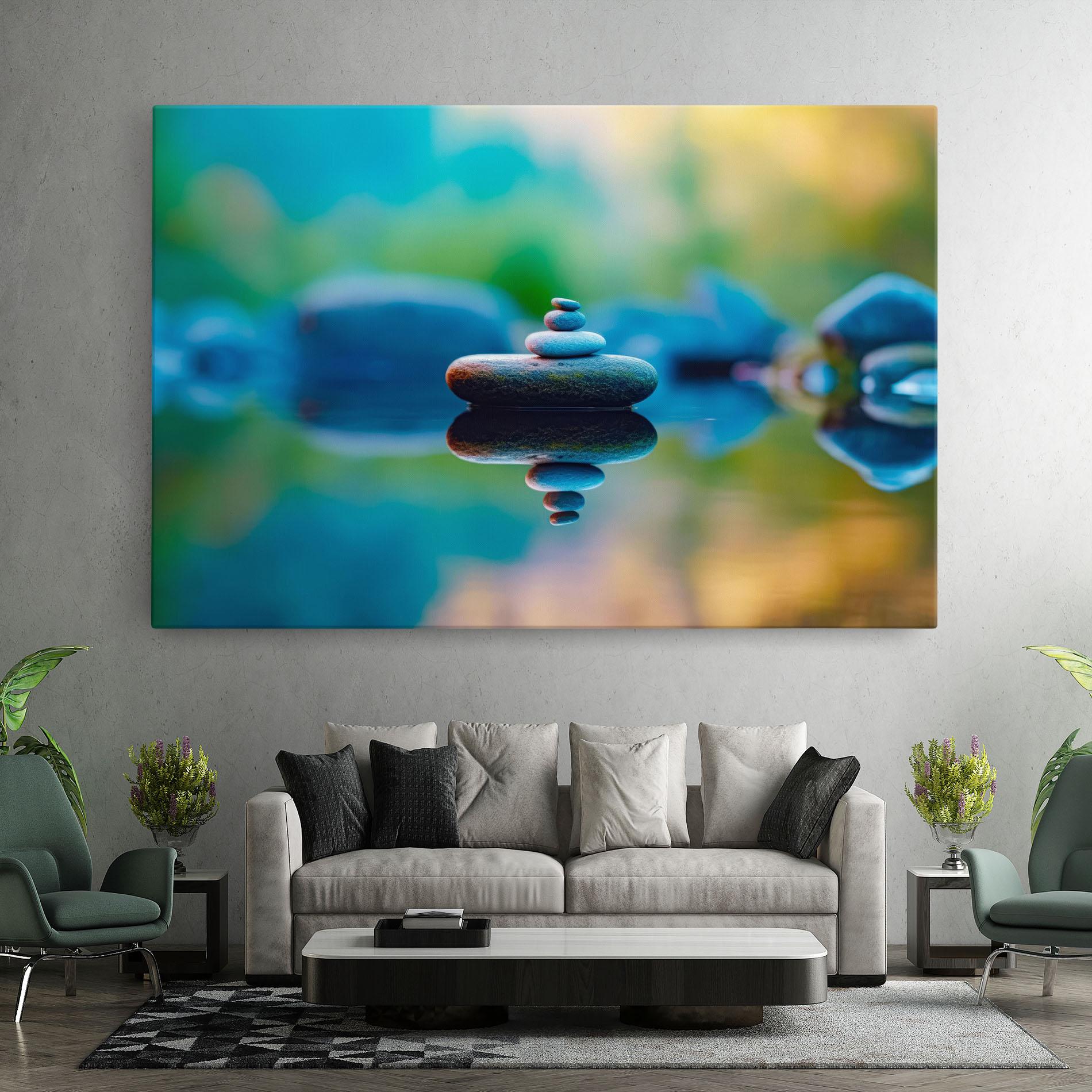 Leinwandbild Pile Rocks mockup 7