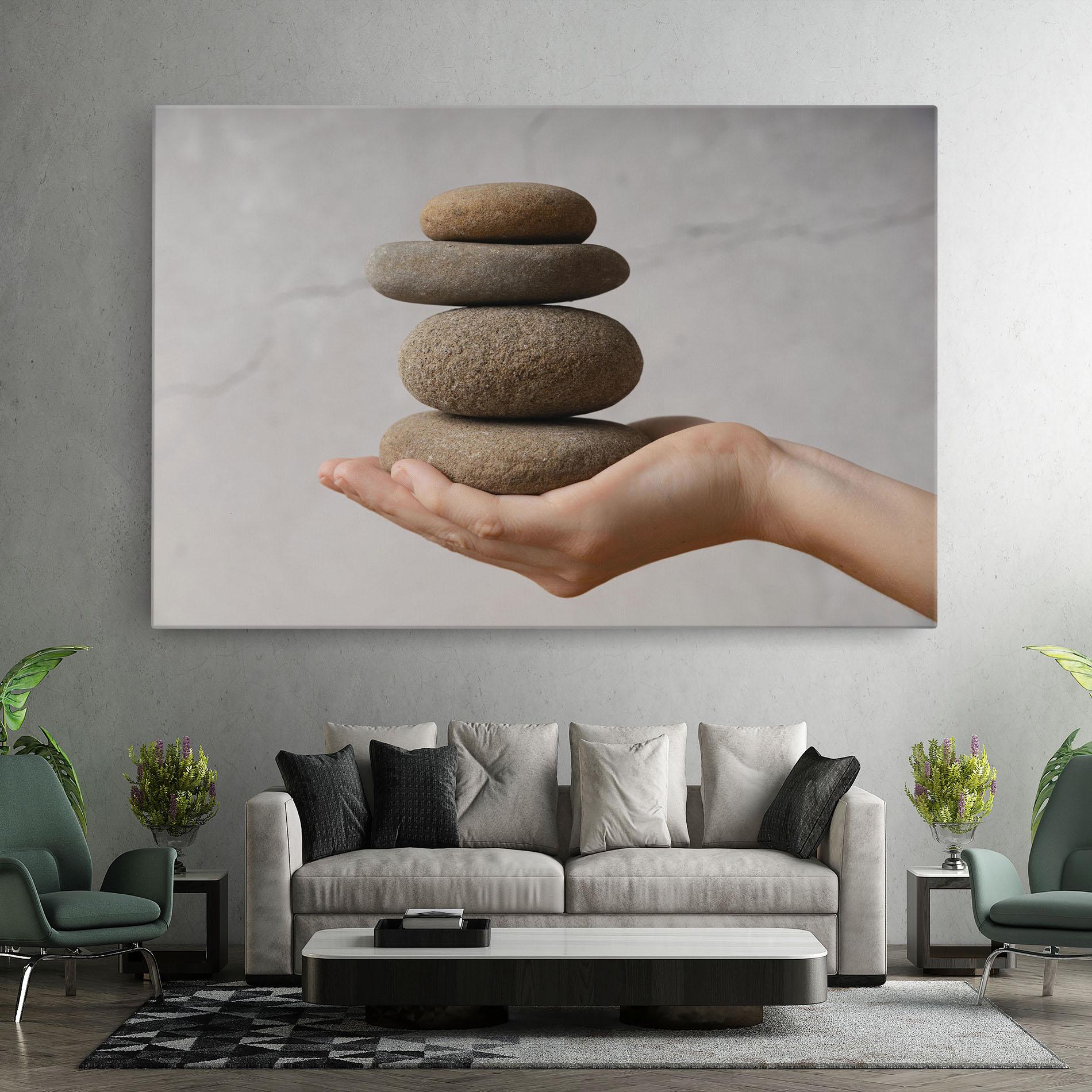 Leinwandbild Stones Meditation mockup 7