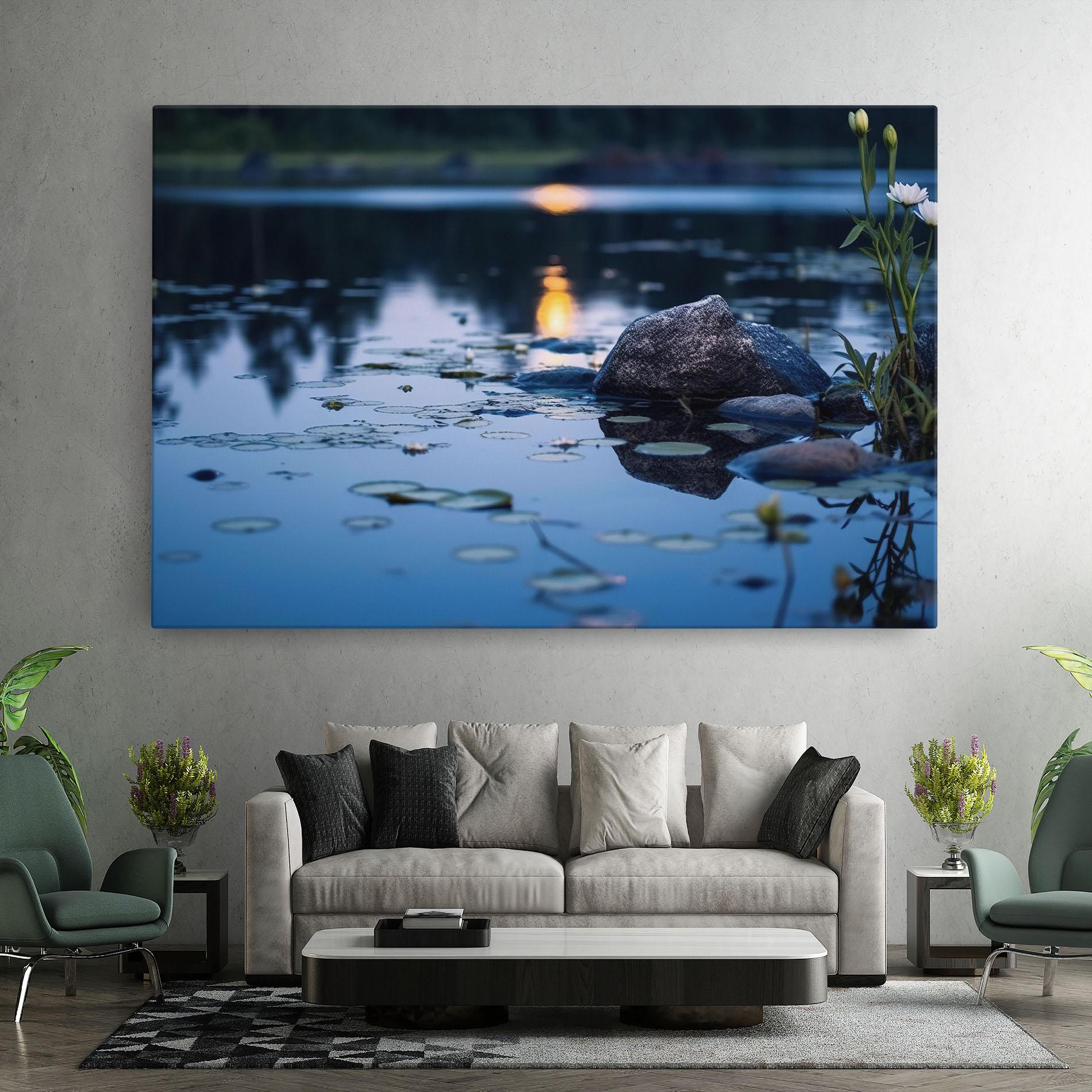 Leinwandbild Water Stones mockup 7