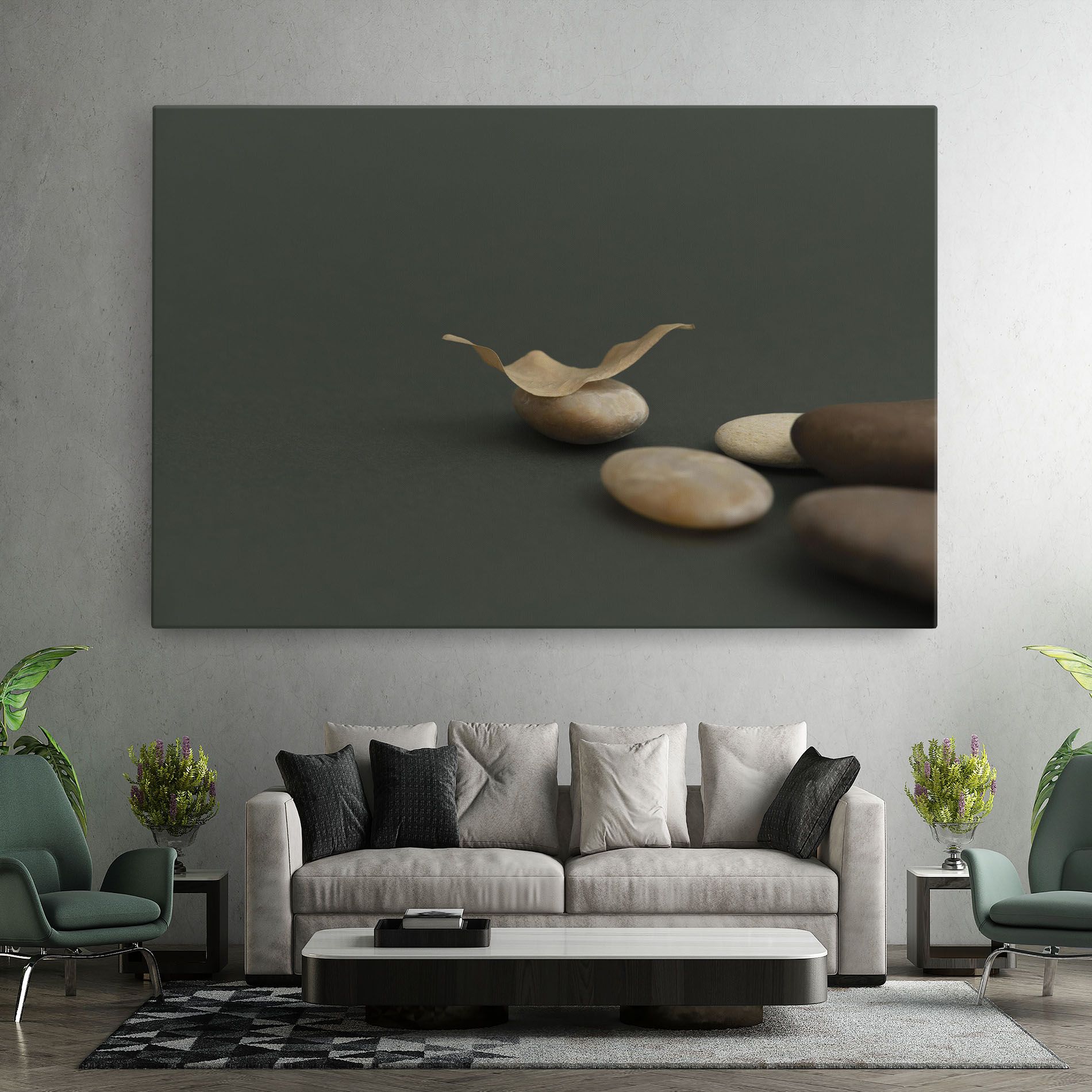 Zen Stones On Green mockup 7