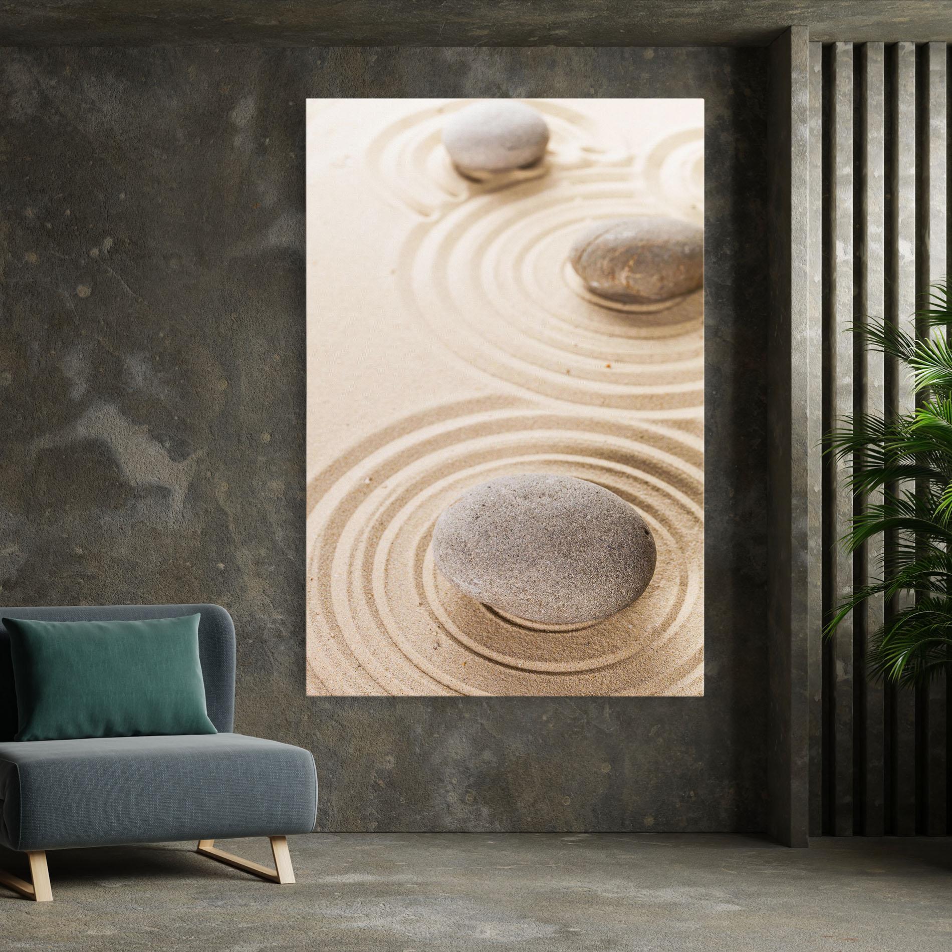 Leinwandbild Meditation Cream Stone mockup 7