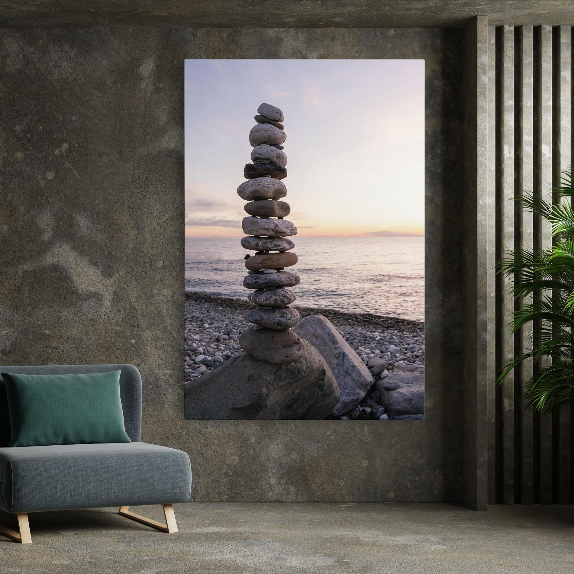Leinwandbild Pebbles Seaside mockup 7