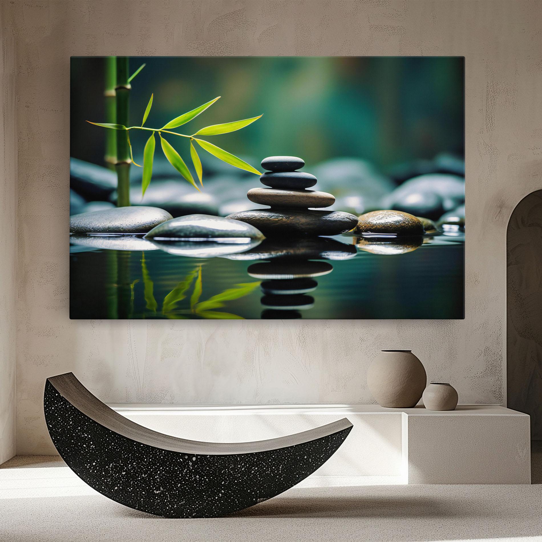 Leinwandbild Bamboo Stones mockup 8