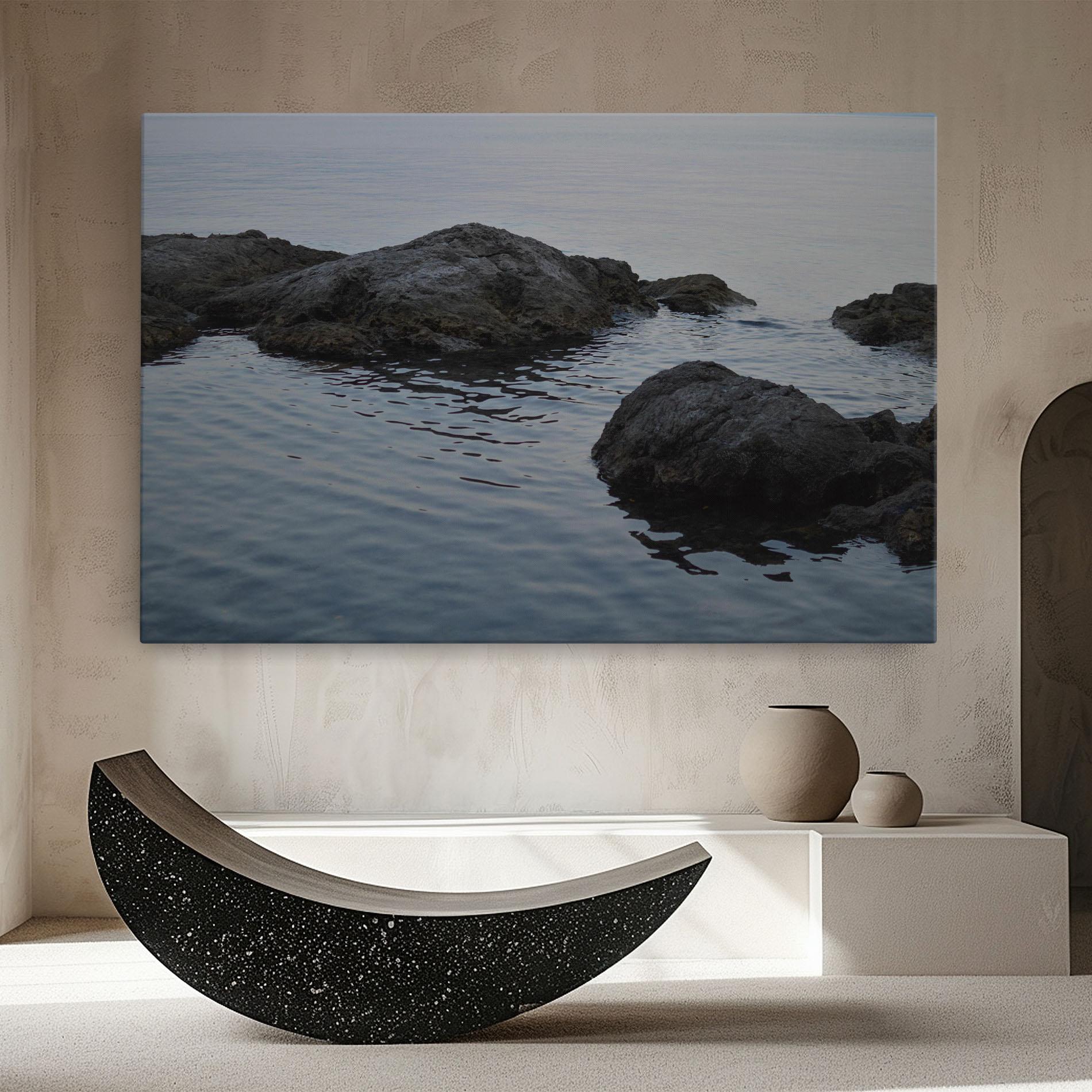 Leinwandbild Calm Water Stones mockup 8