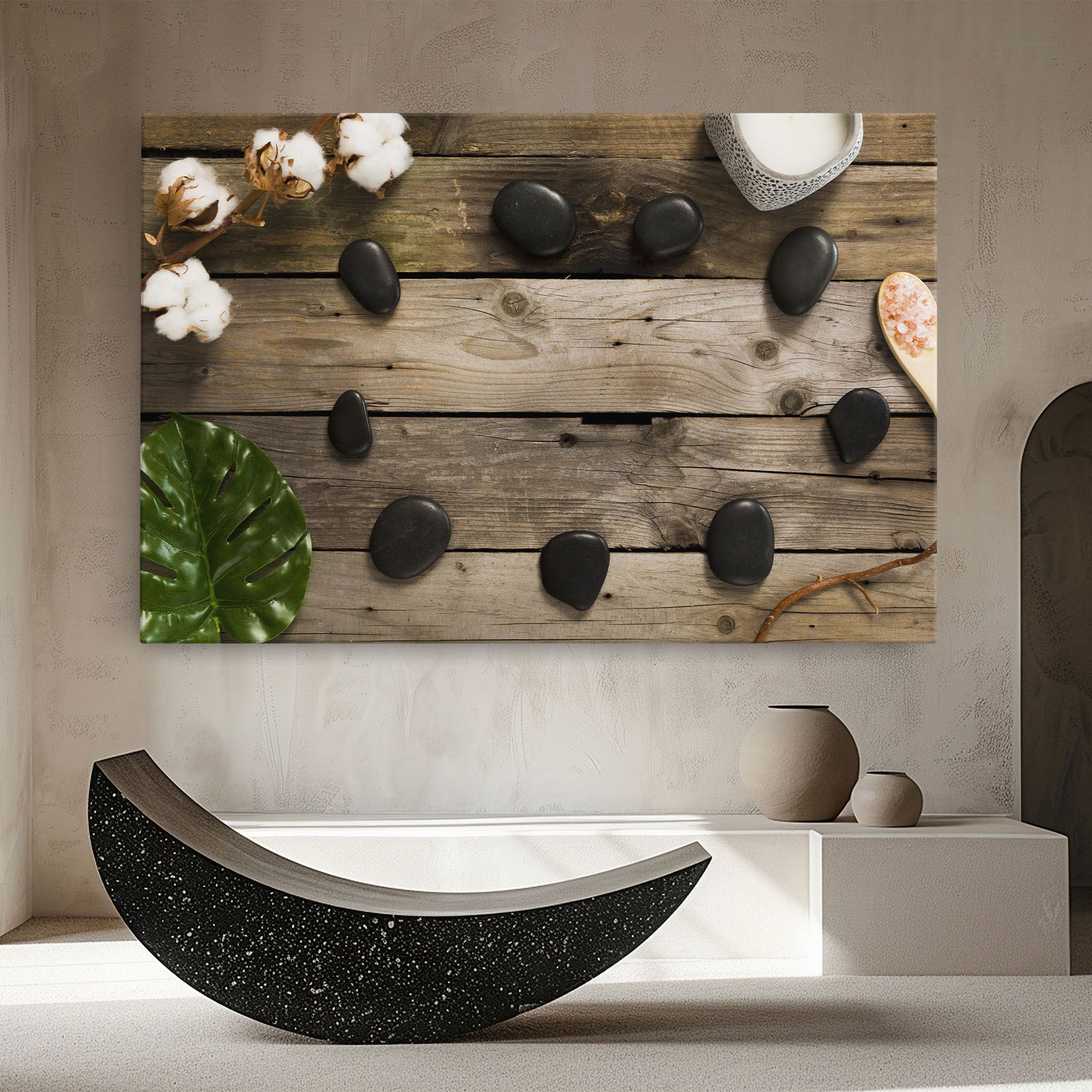 Cotton Flowers Stones mockup 8