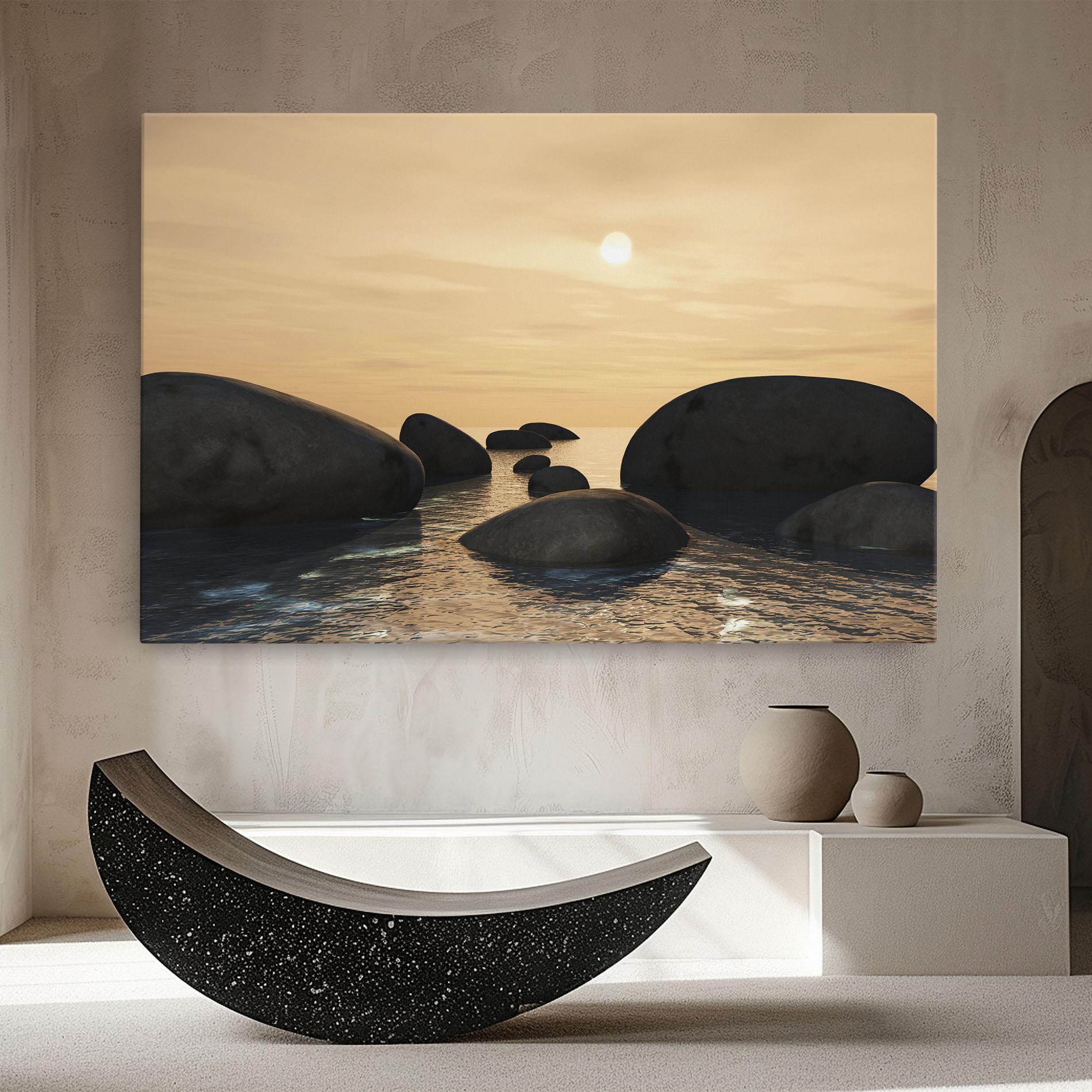 Leinwandbild Peace Rock mockup 8