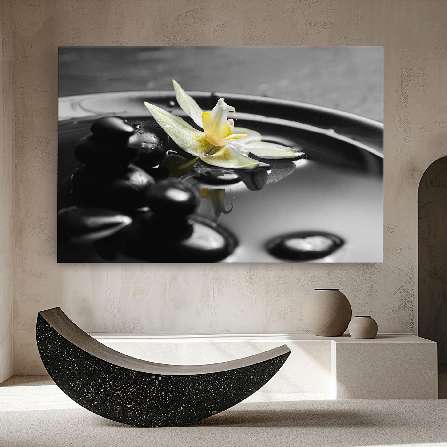 Leinwandbild Pebbles Yellow Flower mockup 8