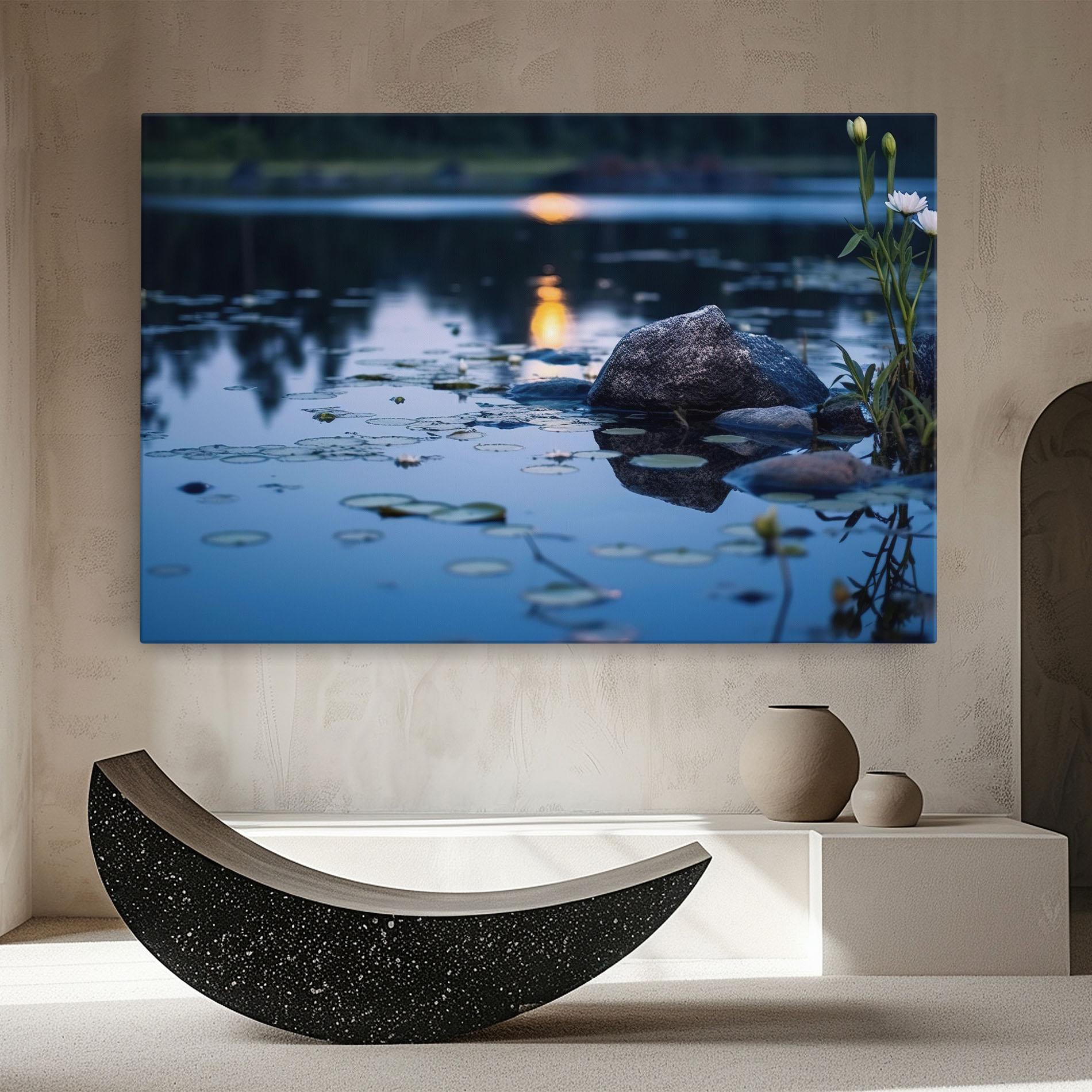 Leinwandbild Water Stones mockup 8