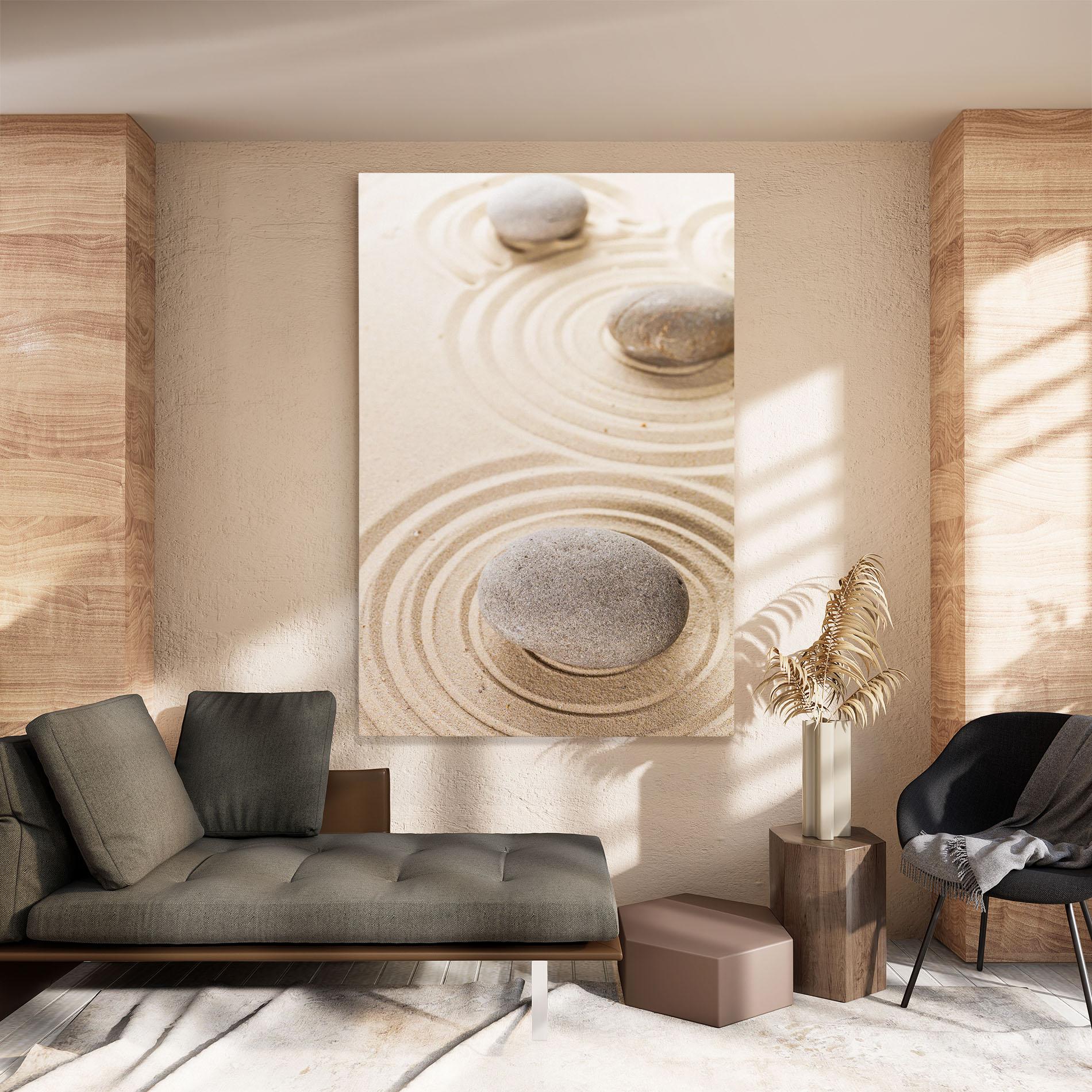 Leinwandbild Meditation Cream Stone mockup 8