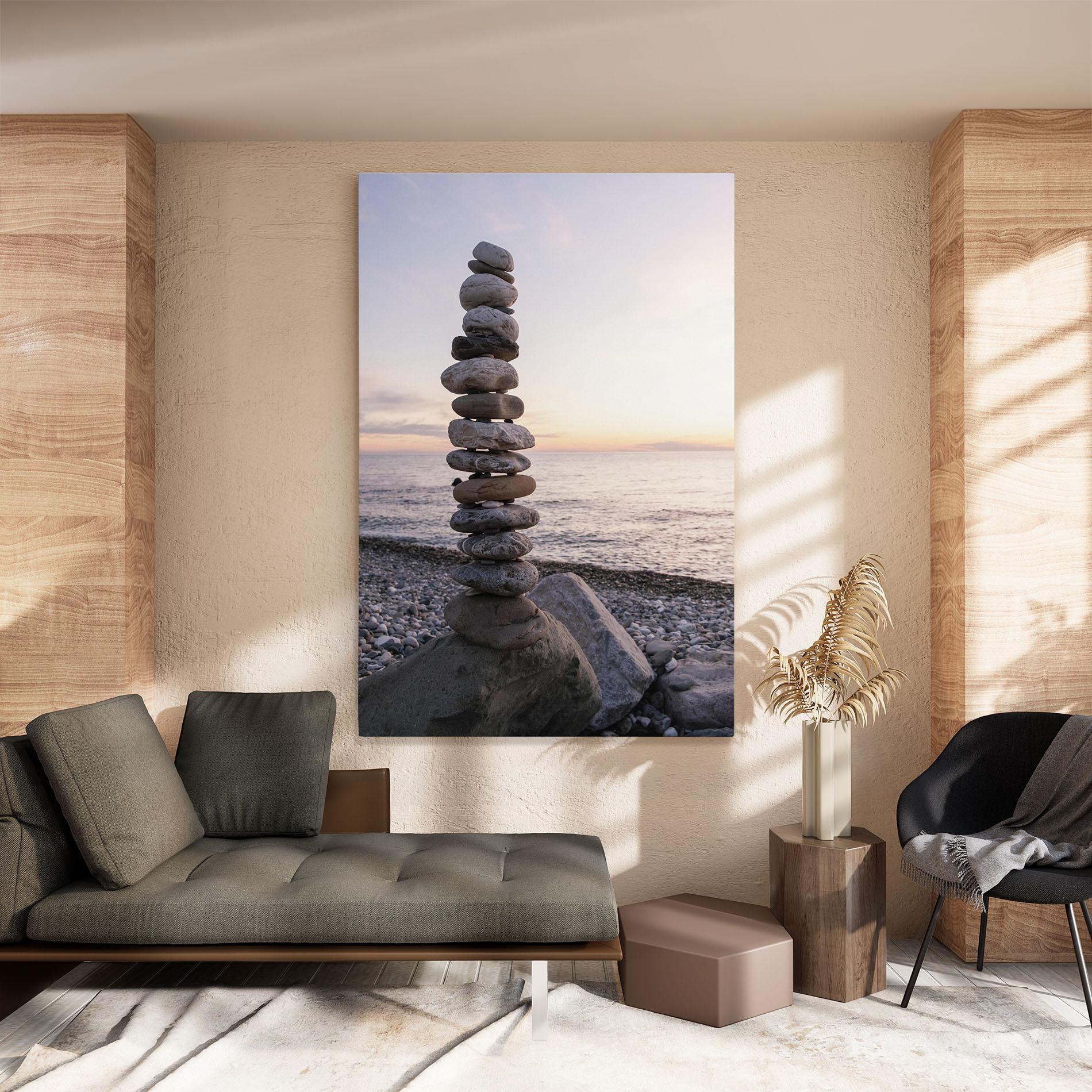 Leinwandbild Pebbles Seaside mockup 8